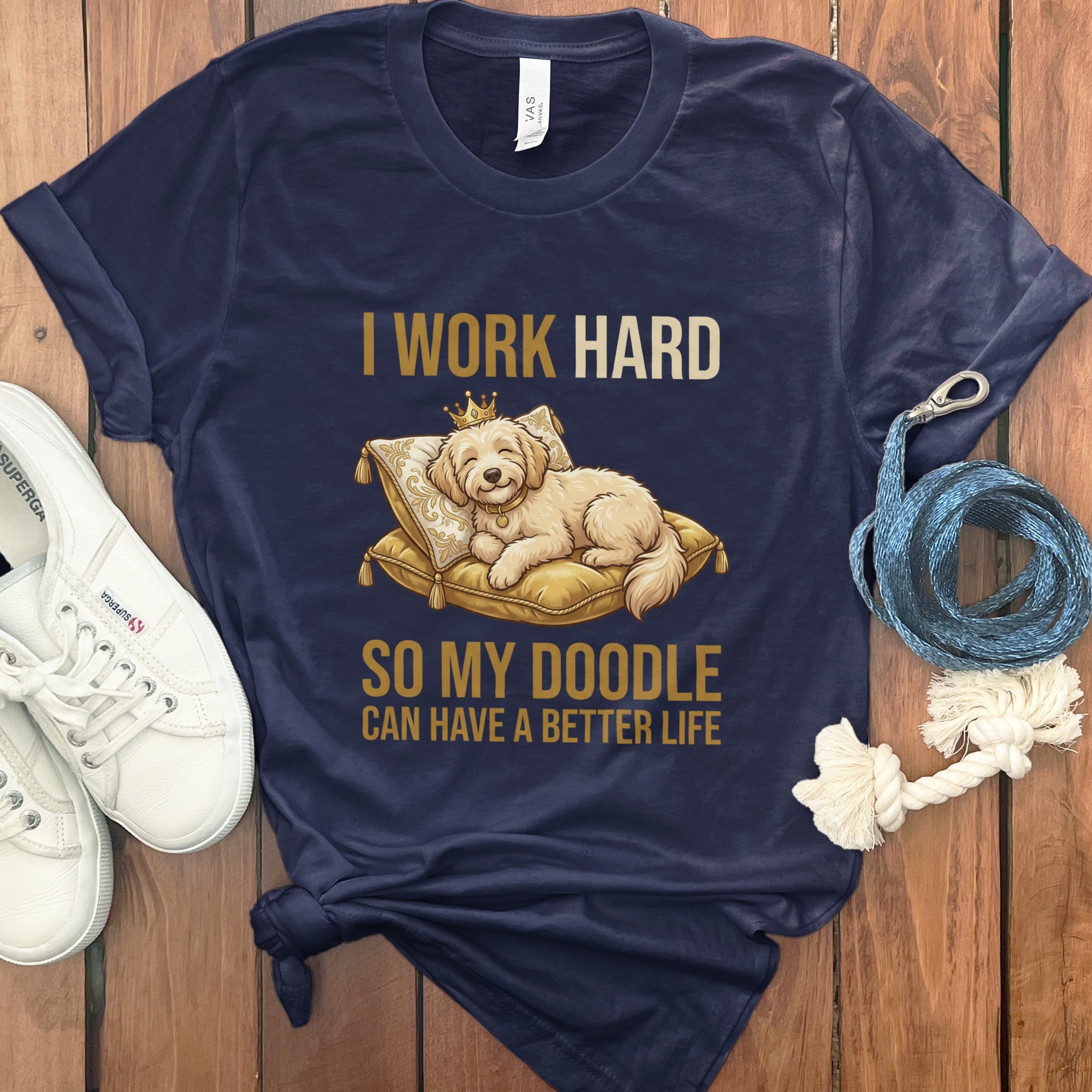 Doodle Life T-Shirt in Navy / S by Puppy Jo