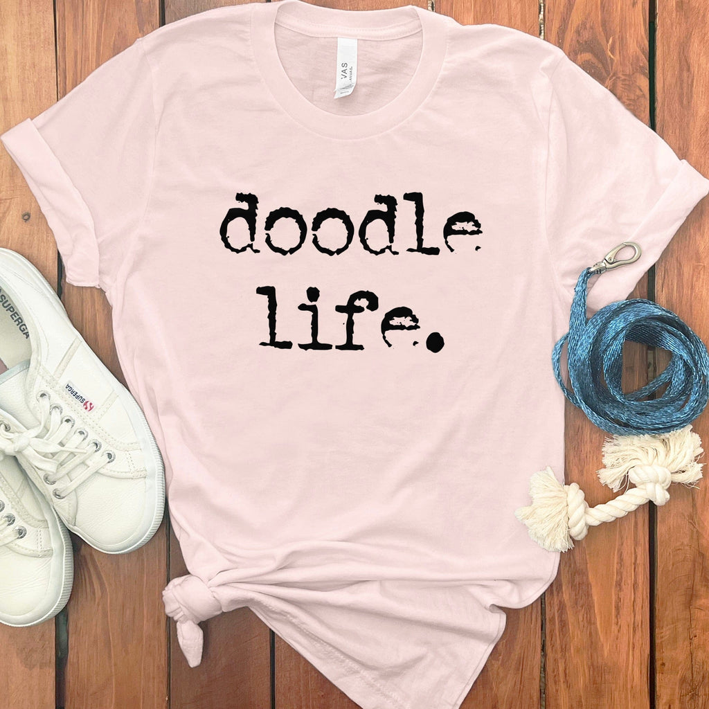 Doodle Life T-Shirt in Soft Pink / S by Puppy Jo