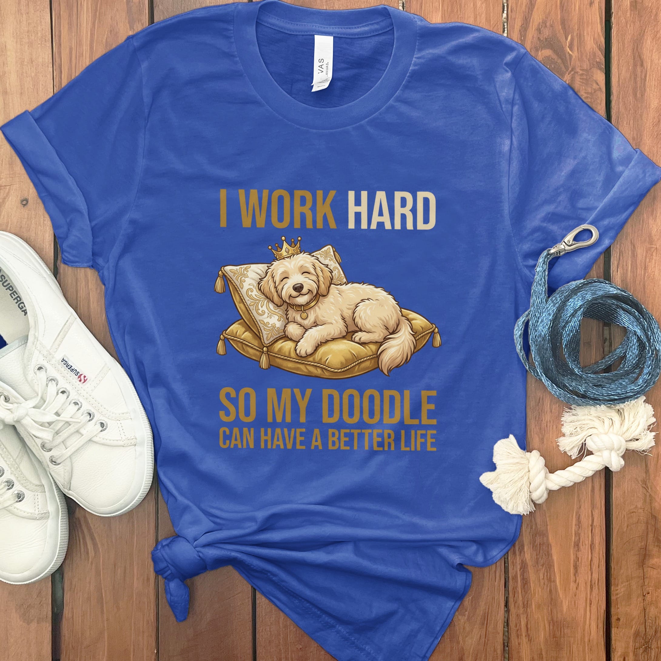 Doodle Life T-Shirt in True Royal / S by Puppy Jo