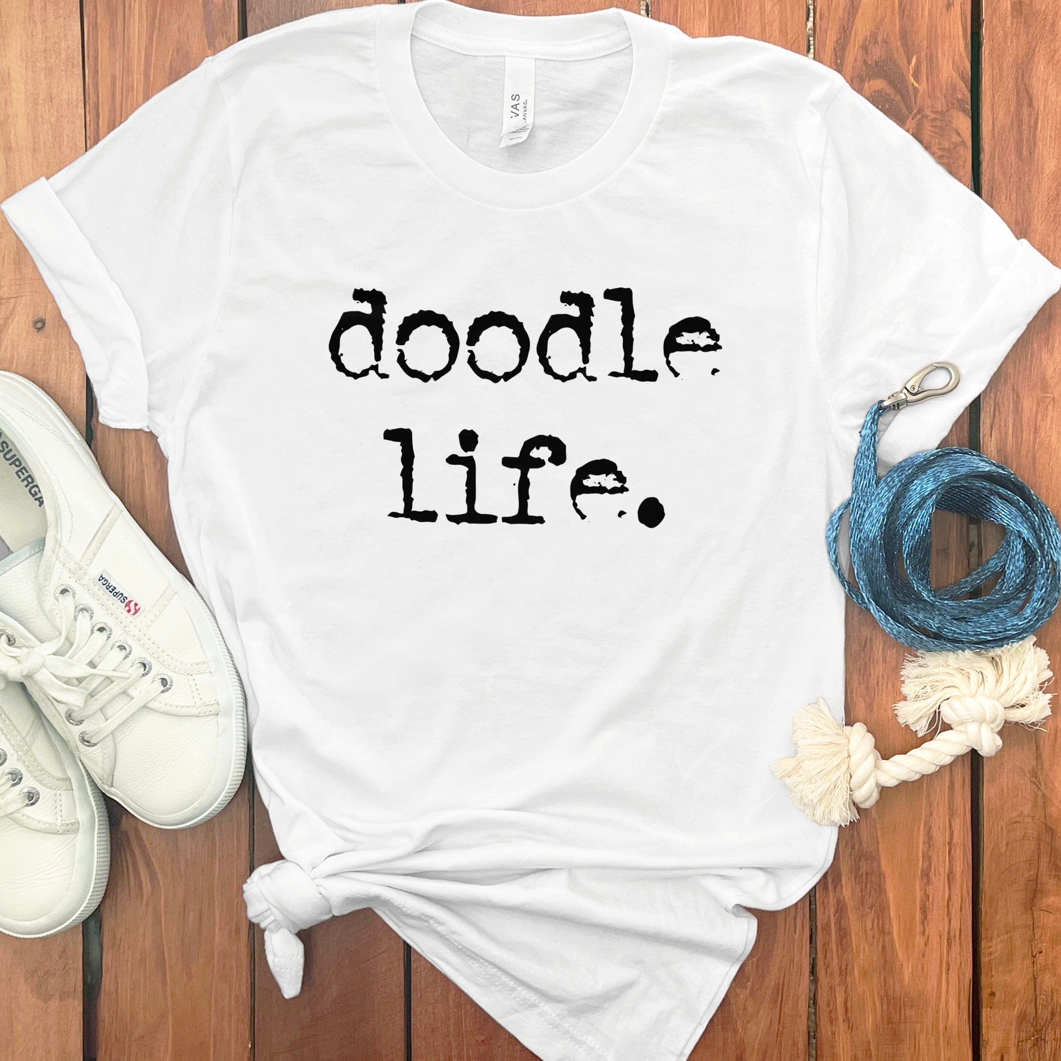 Doodle Life T-Shirt in White / S by Puppy Jo
