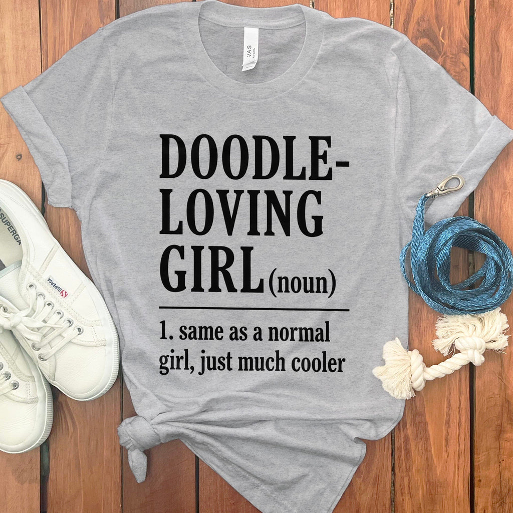 Doodle Loving T-Shirt in Athletic Heather / S by Puppy Jo