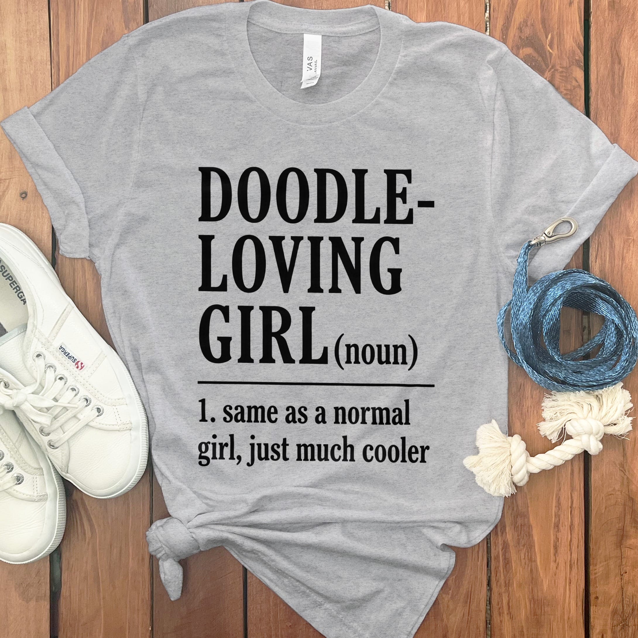 Doodle Loving T-Shirt in Athletic Heather / S by Puppy Jo