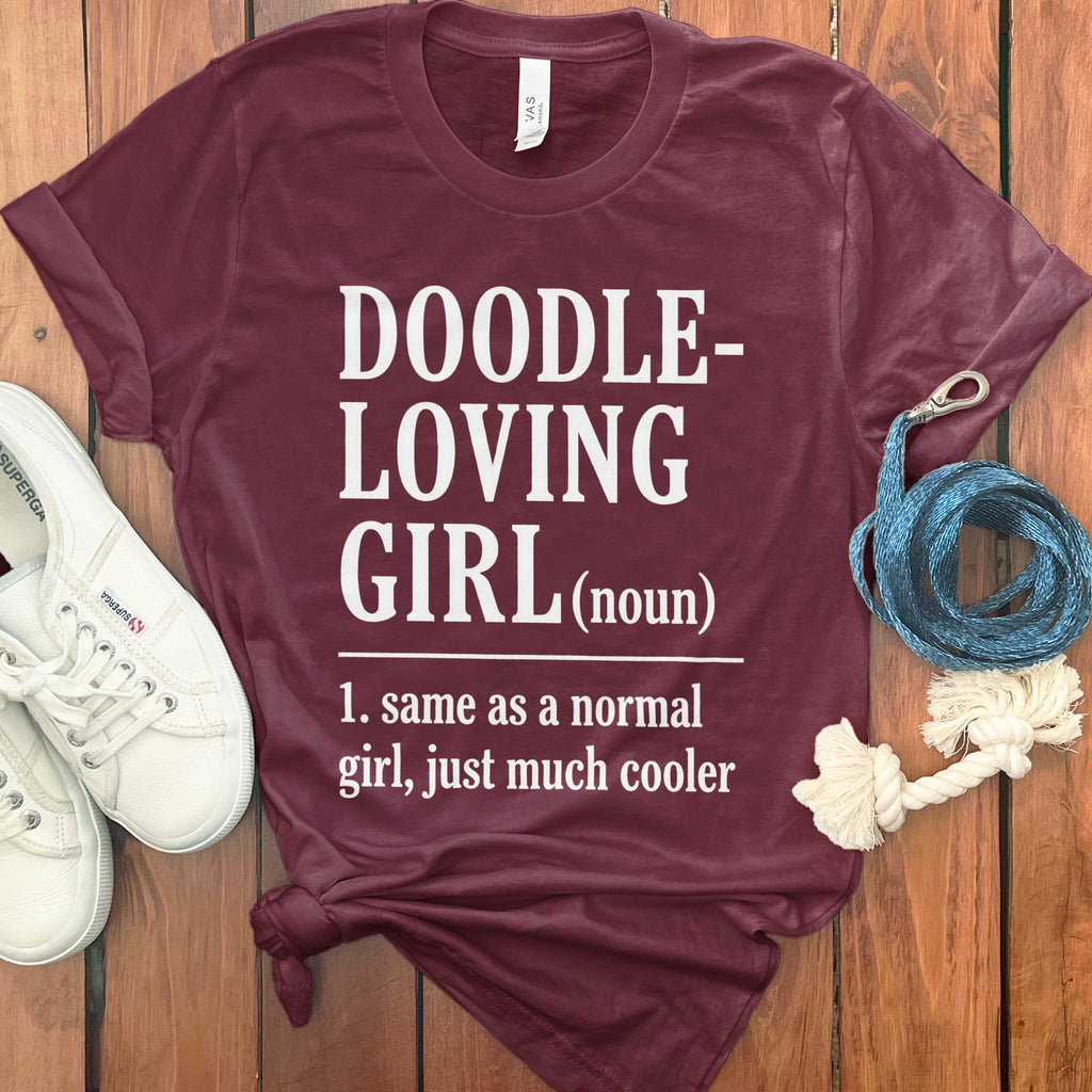 Doodle Loving T-Shirt in Maroon / S by Puppy Jo