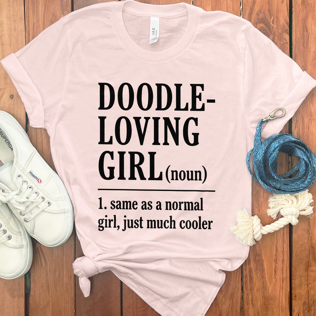 Doodle Loving T-Shirt in Soft Pink / S by Puppy Jo
