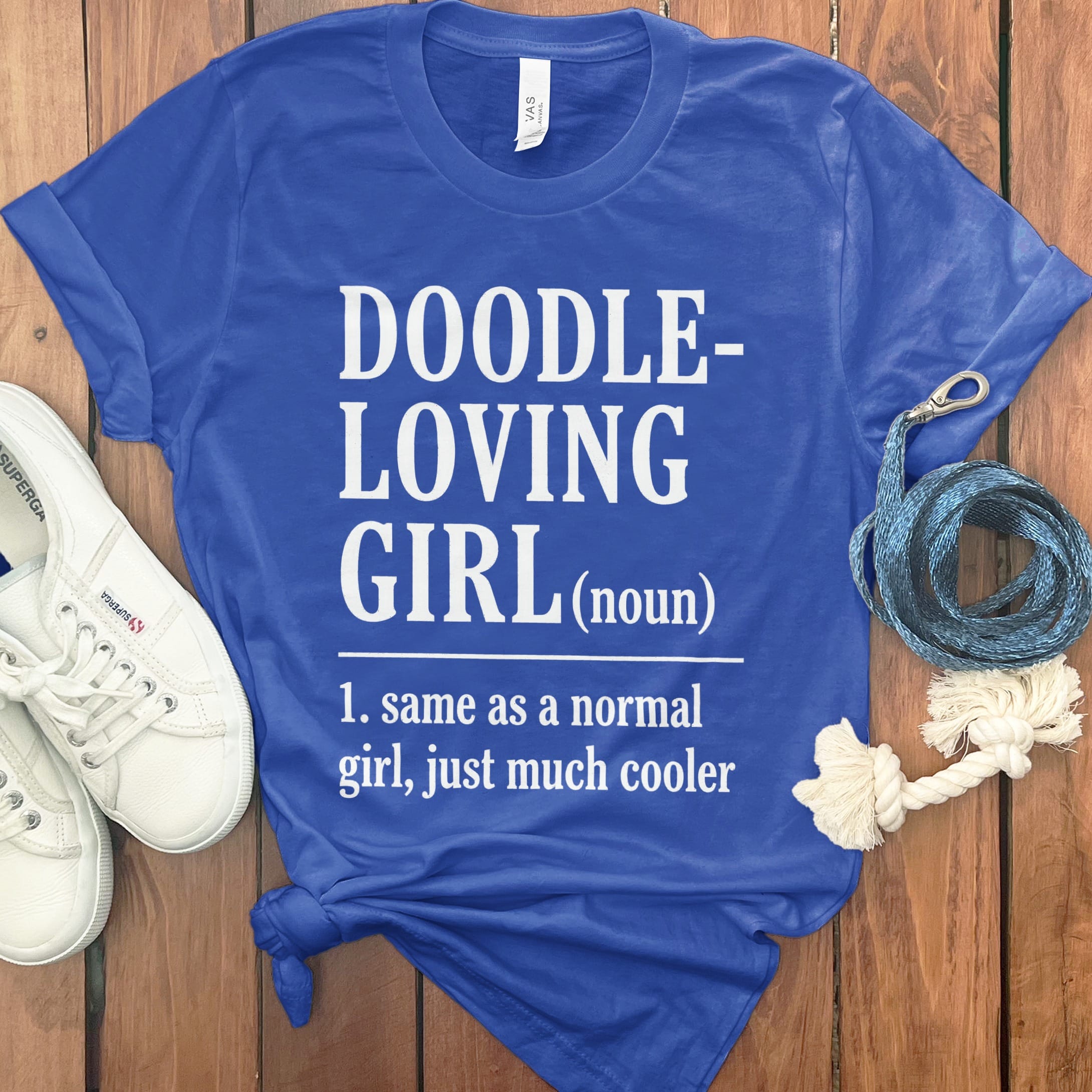 Doodle Loving T-Shirt in True Royal / S by Puppy Jo