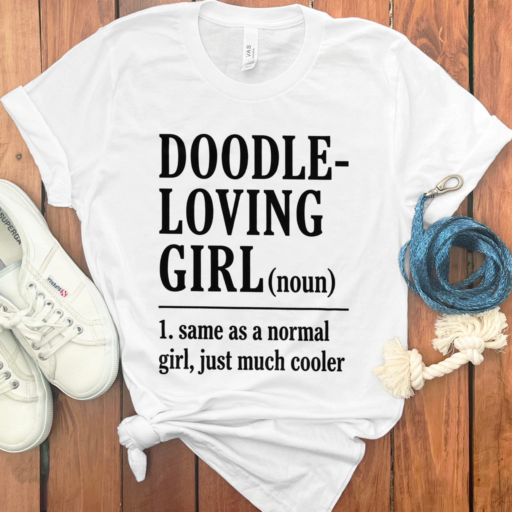 Doodle Loving T-Shirt in White / S by Puppy Jo
