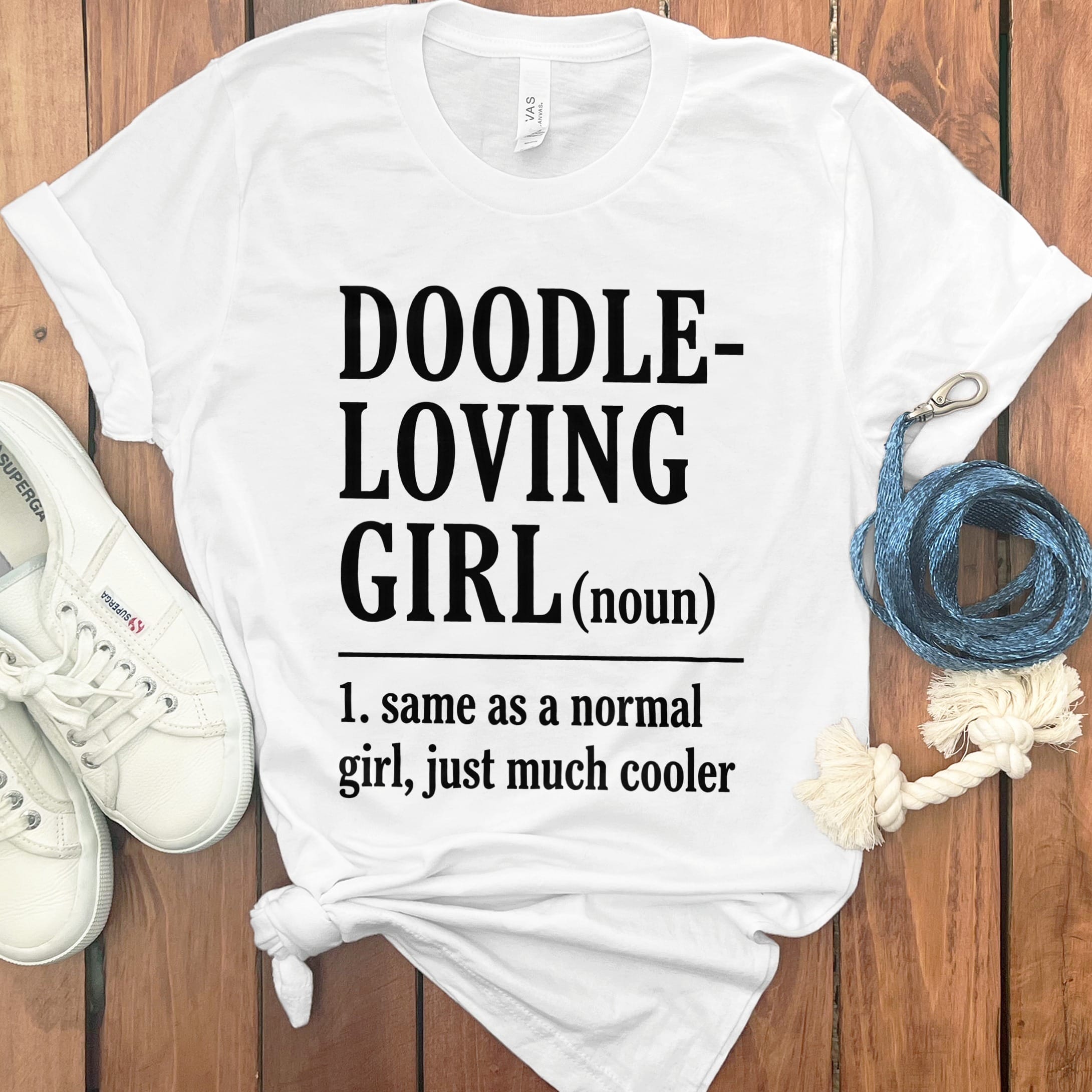 Doodle Loving T-Shirt in White / S by Puppy Jo