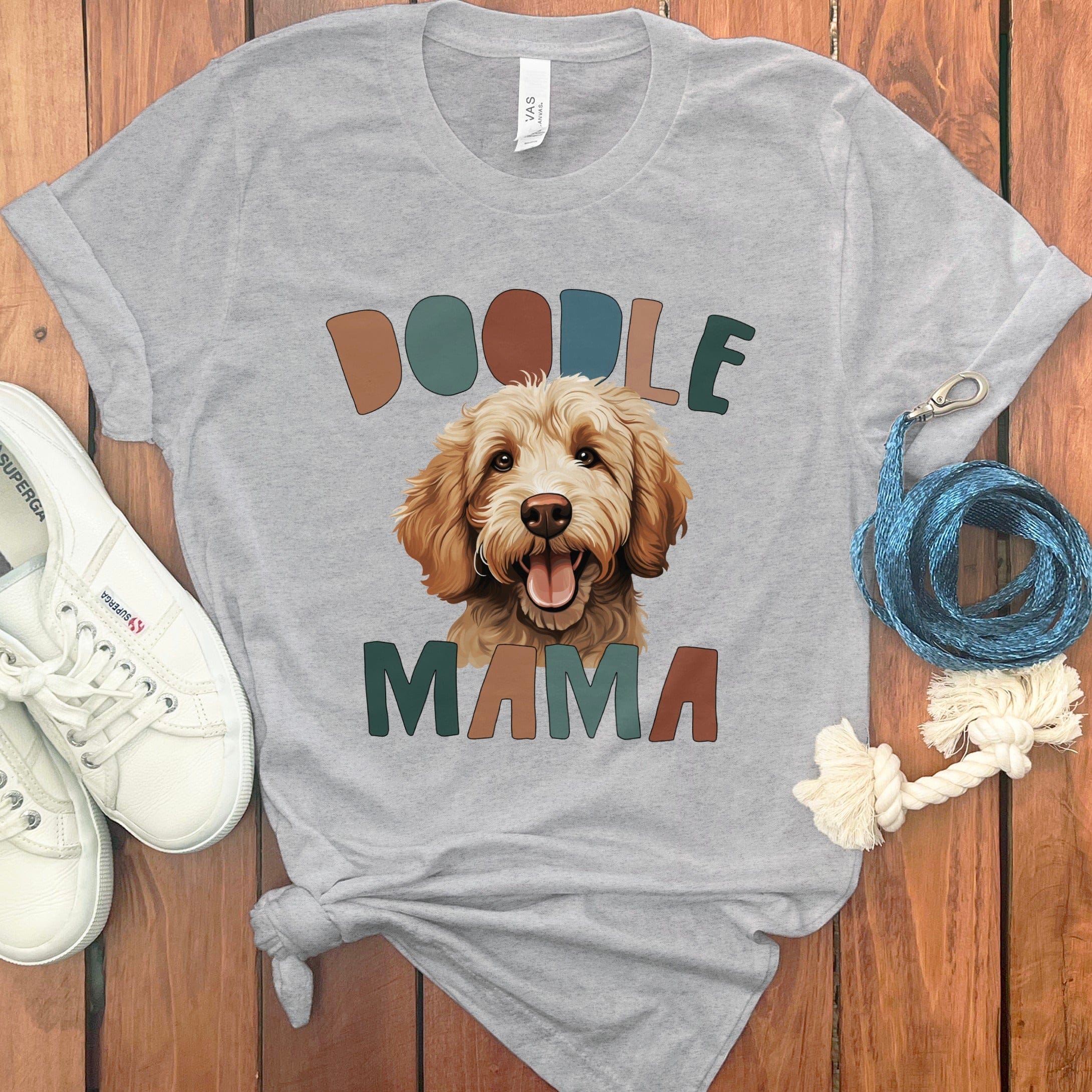 Doodle Mama Color T-Shirt in Athletic Heather / S by Puppy Jo