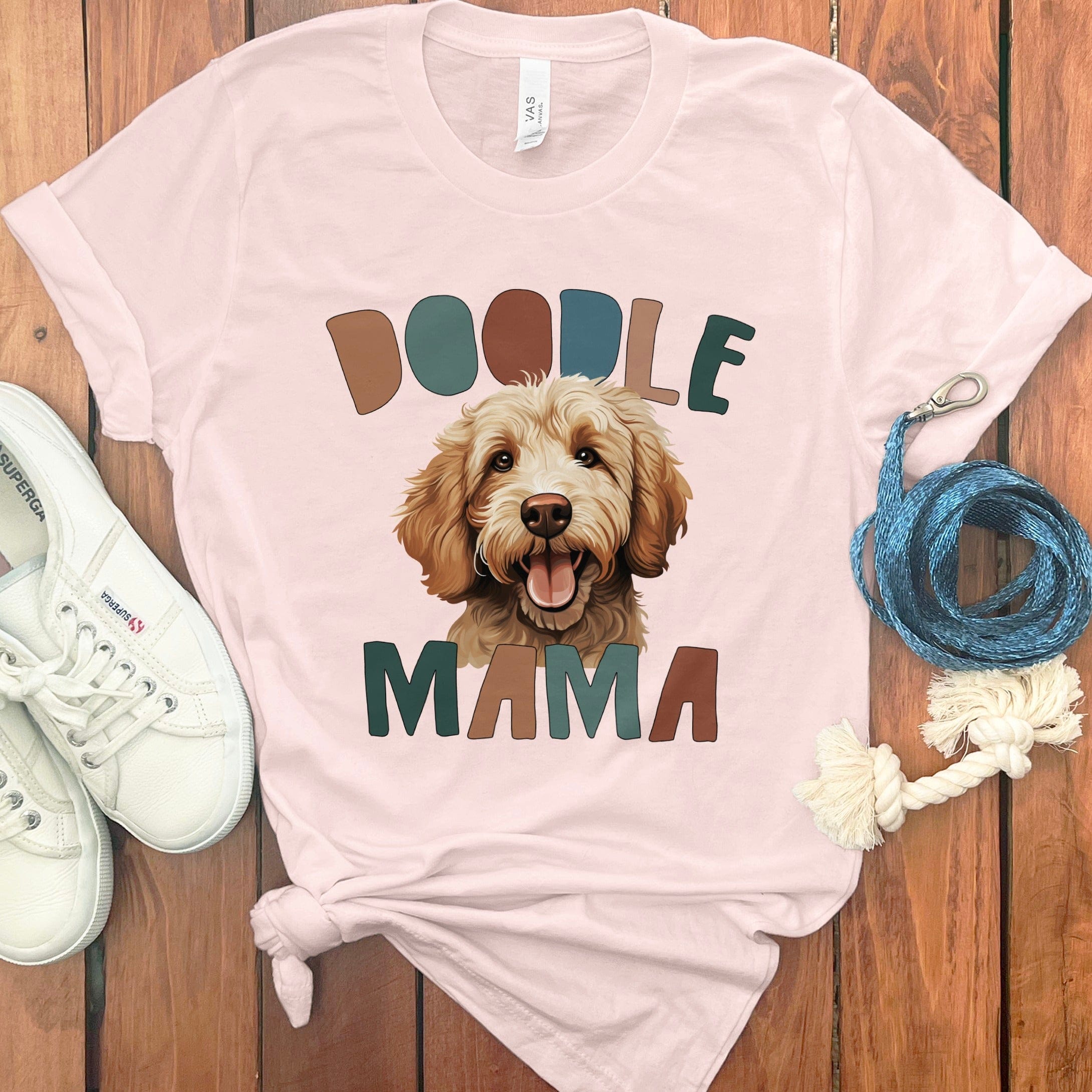 Doodle Mama Color T-Shirt in Soft Pink / S by Puppy Jo