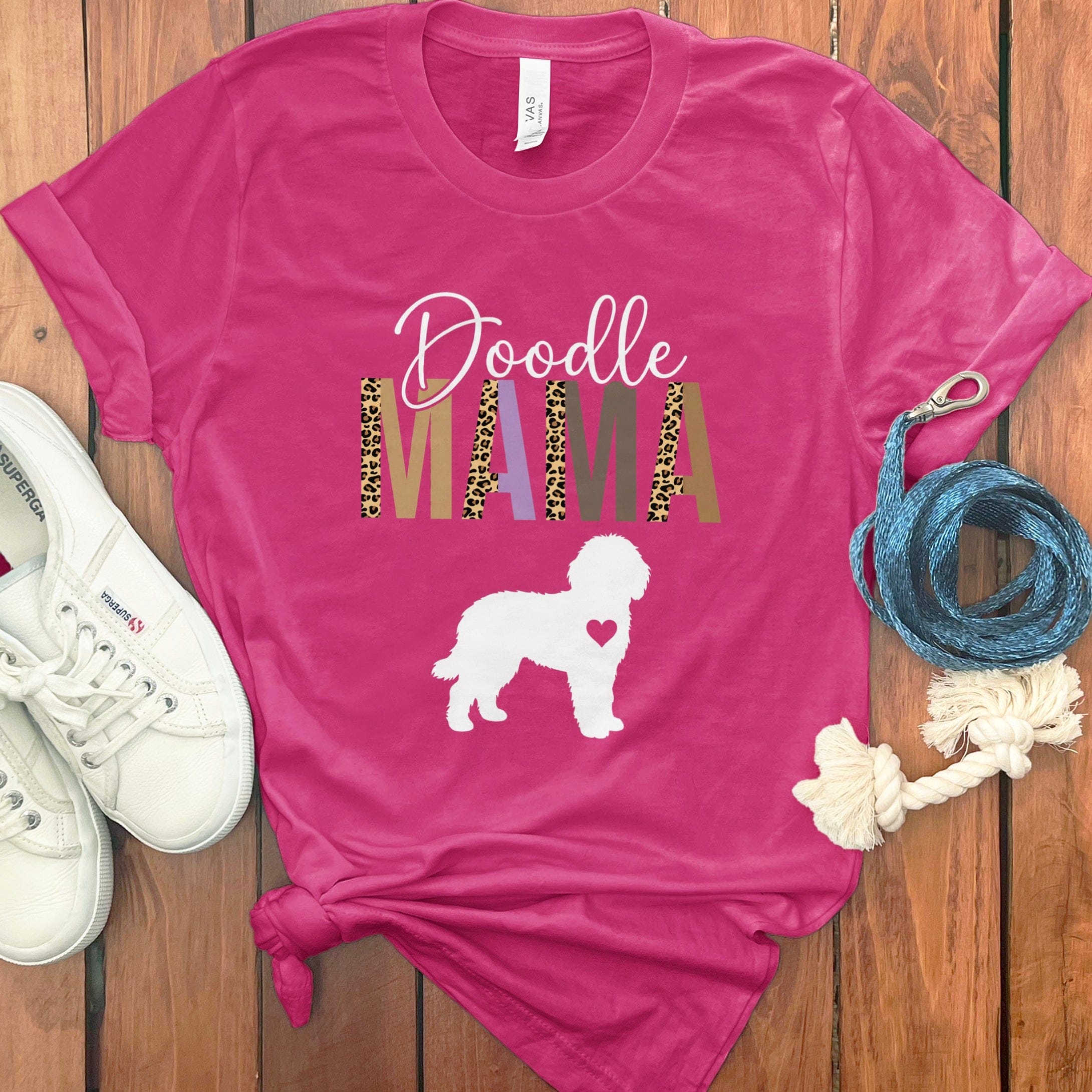 Doodle Mama Print T-Shirt in Berry / M by Puppy Jo