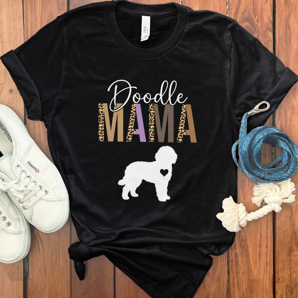 Doodle Mama Print T-Shirt in Black / M by Puppy Jo