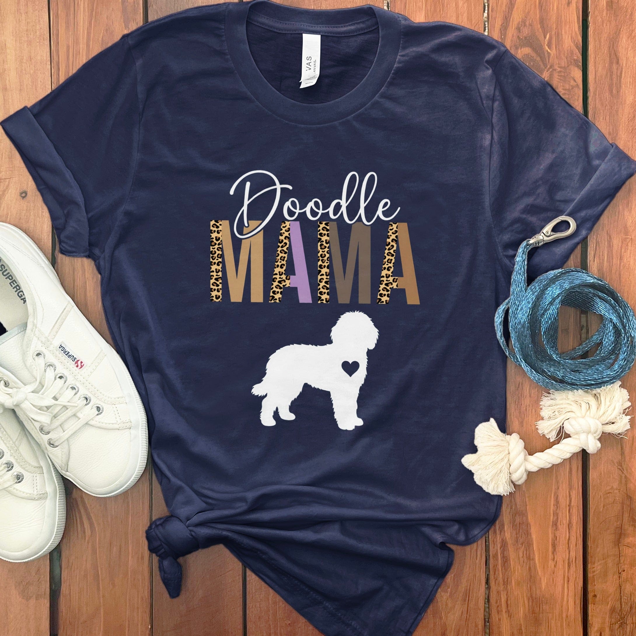 Doodle Mama Print T-Shirt in Navy / M by Puppy Jo