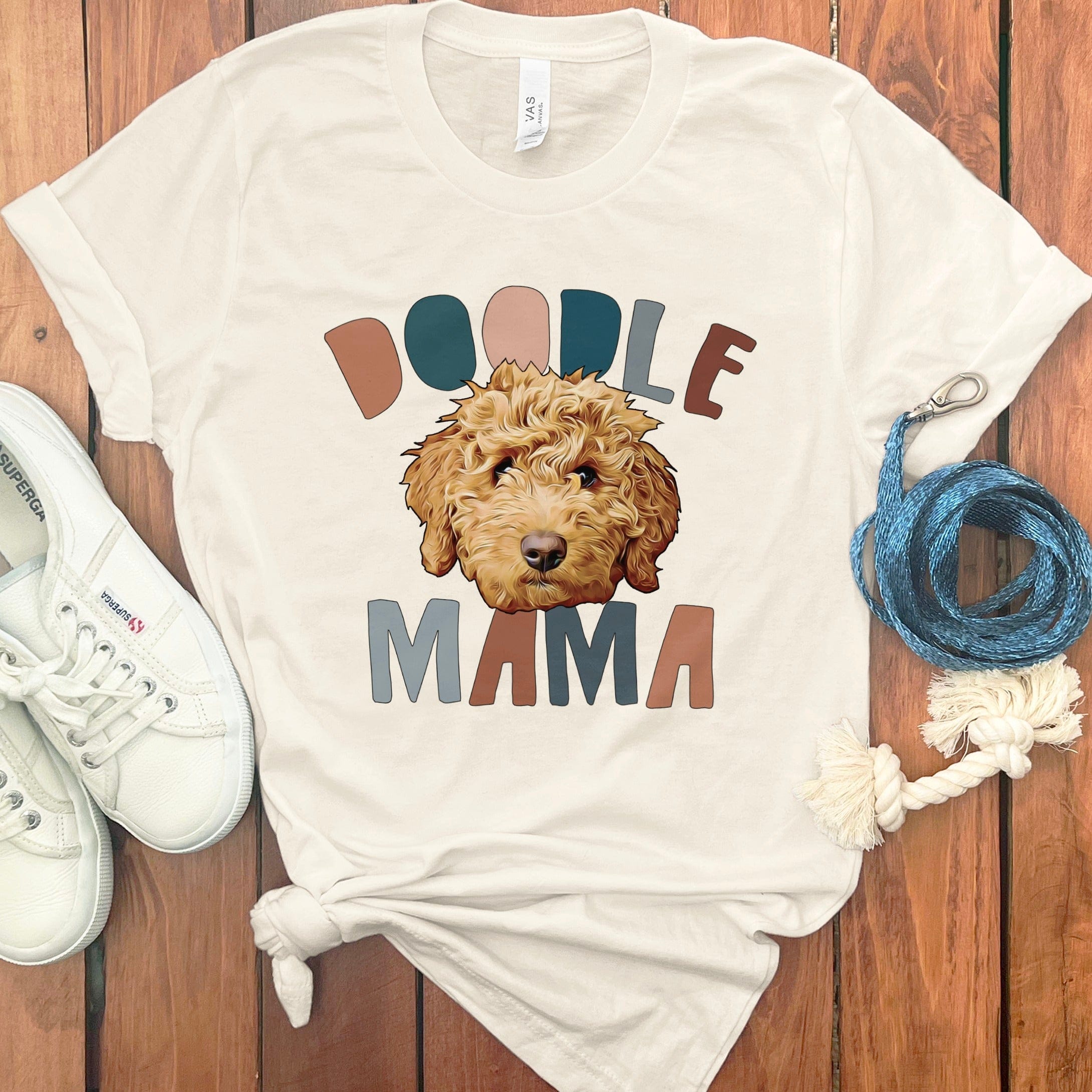 Doodle Mama Retro T-Shirt in Natural / S by Puppy Jo