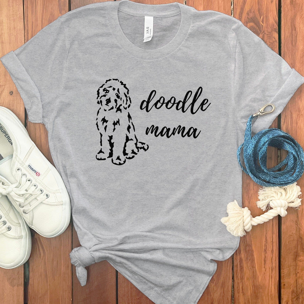 Doodle Mama T-Shirt in Athletic Heather / S by Puppy Jo