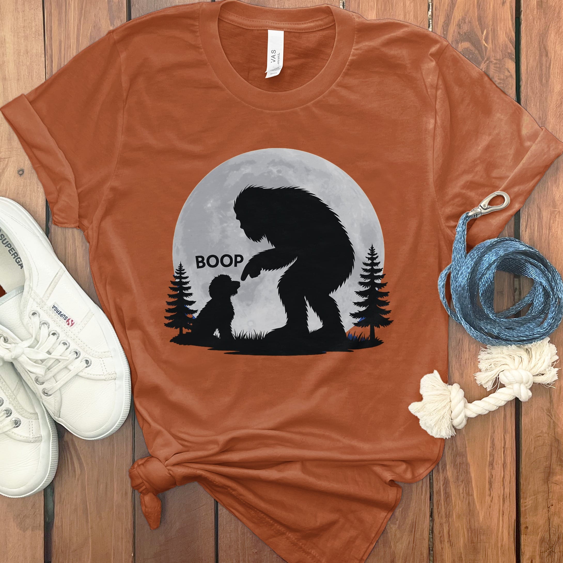 Doodle Meets Bigfoot T-Shirt in Autumn / S by Puppy Jo