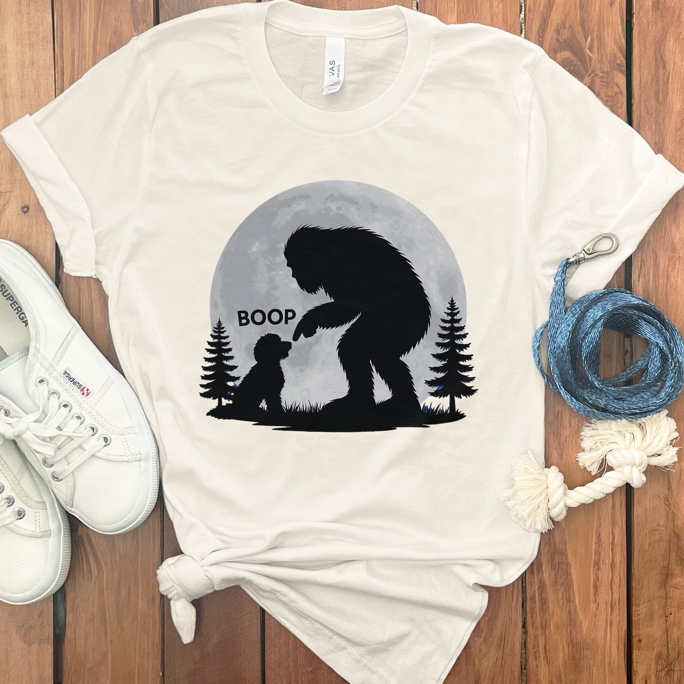 Doodle Meets Bigfoot T-Shirt in Natural / S by Puppy Jo