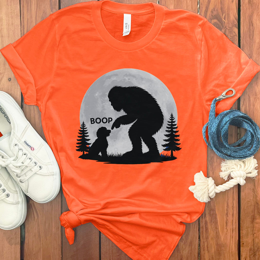 Doodle Meets Bigfoot T-Shirt in Orange / S by Puppy Jo