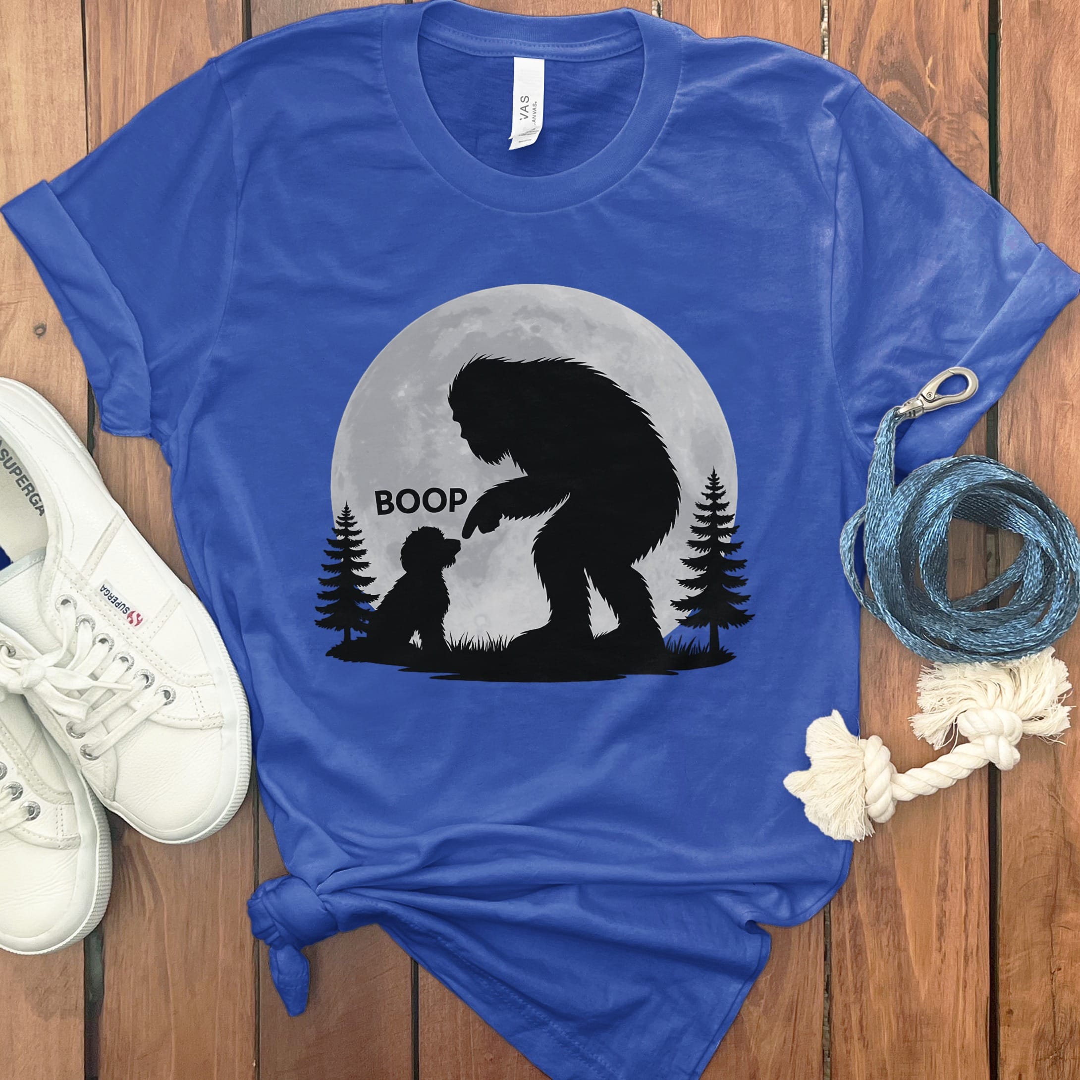 Doodle Meets Bigfoot T-Shirt in True Royal / S by Puppy Jo