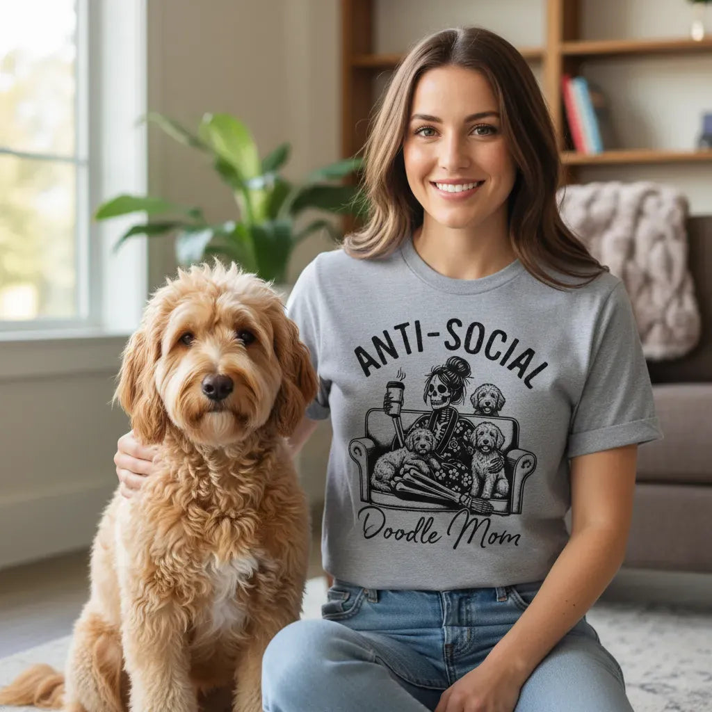 Doodle Mom Anti-Social T-Shirt in by Puppy Jo