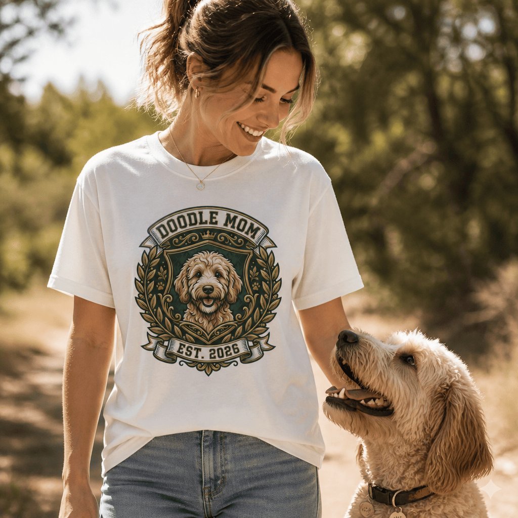 Doodle Mom Crest T-Shirt in by Puppy Jo