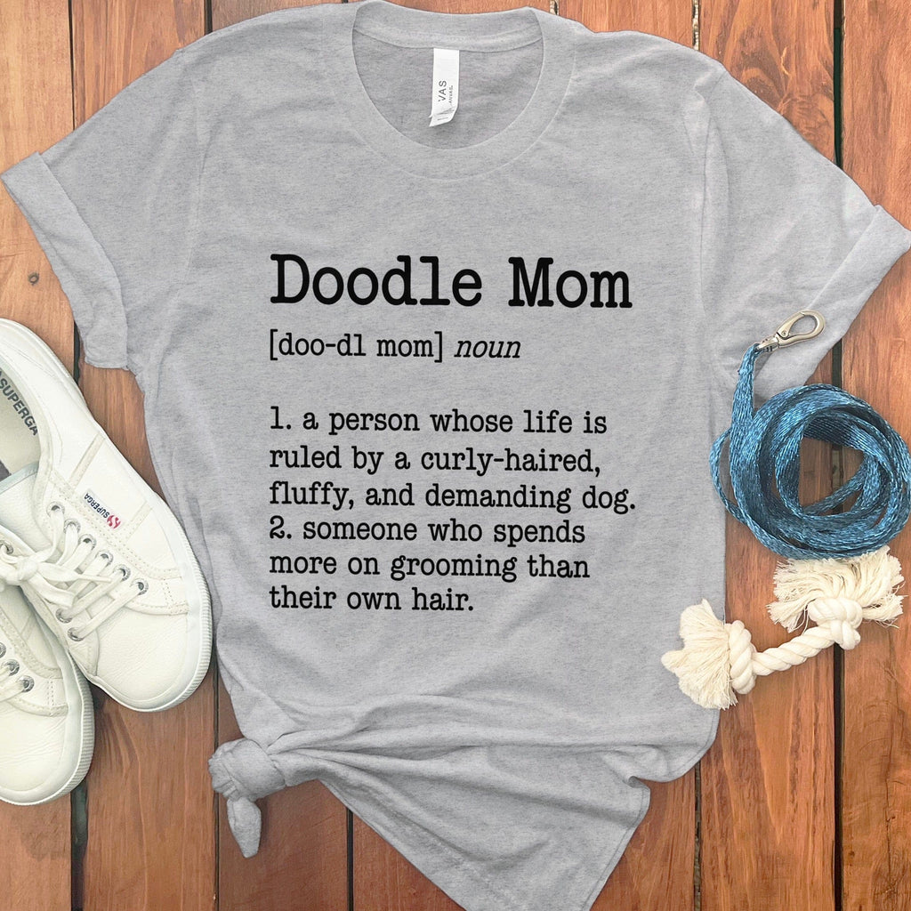 Doodle Mom Dictionary T-Shirt in Athletic Heather / M by Puppy Jo