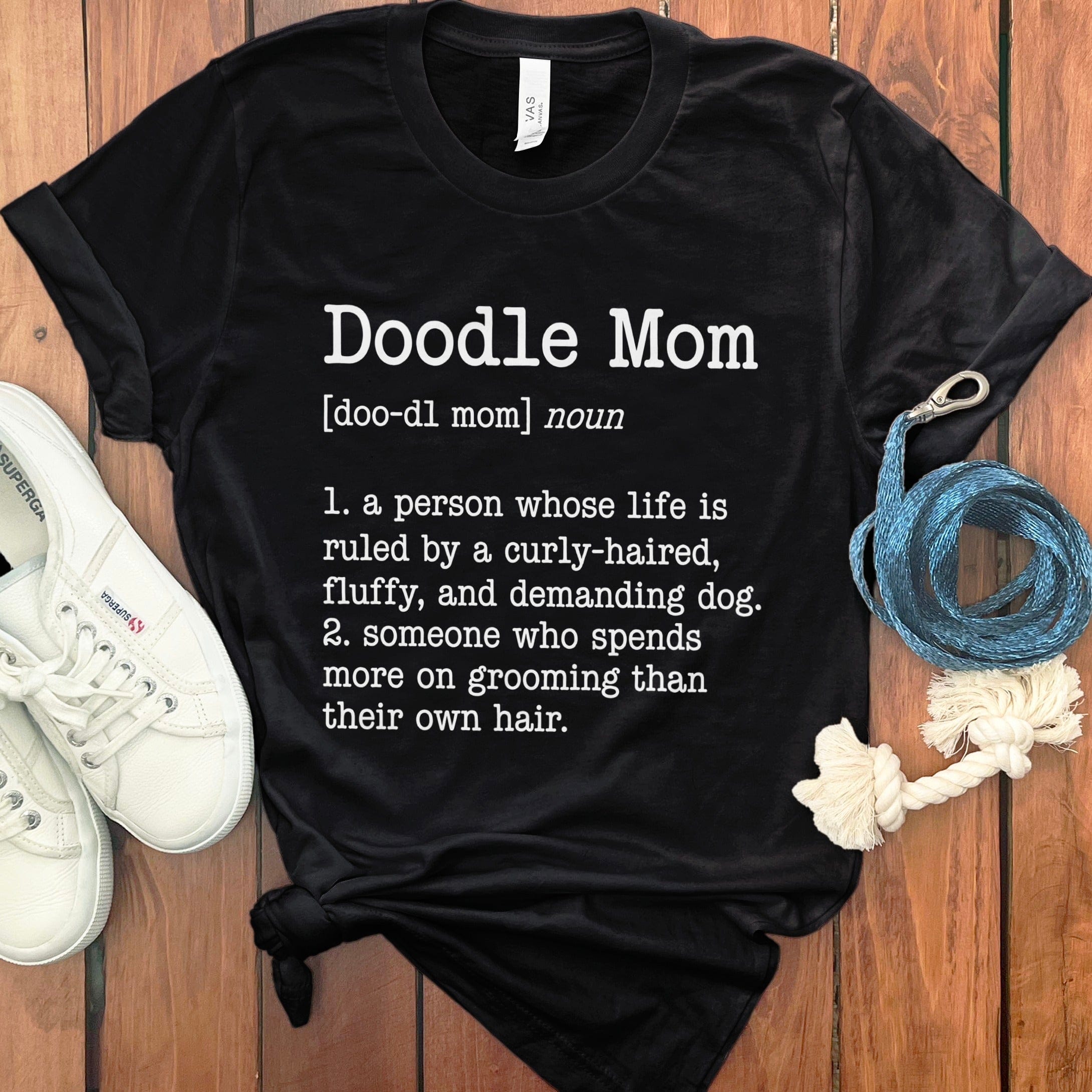 Doodle Mom Dictionary T-Shirt in Black / M by Puppy Jo