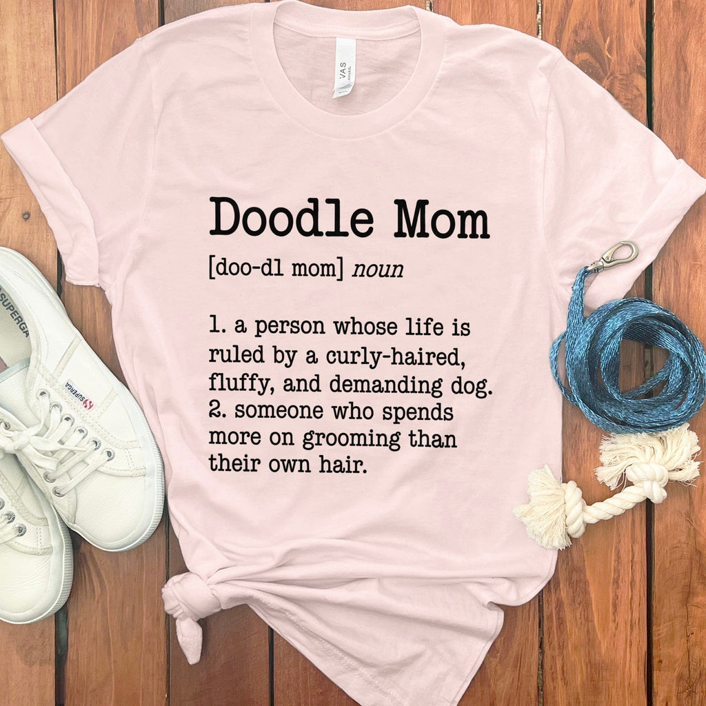 Doodle Mom Dictionary T-Shirt in Soft Pink / M by Puppy Jo