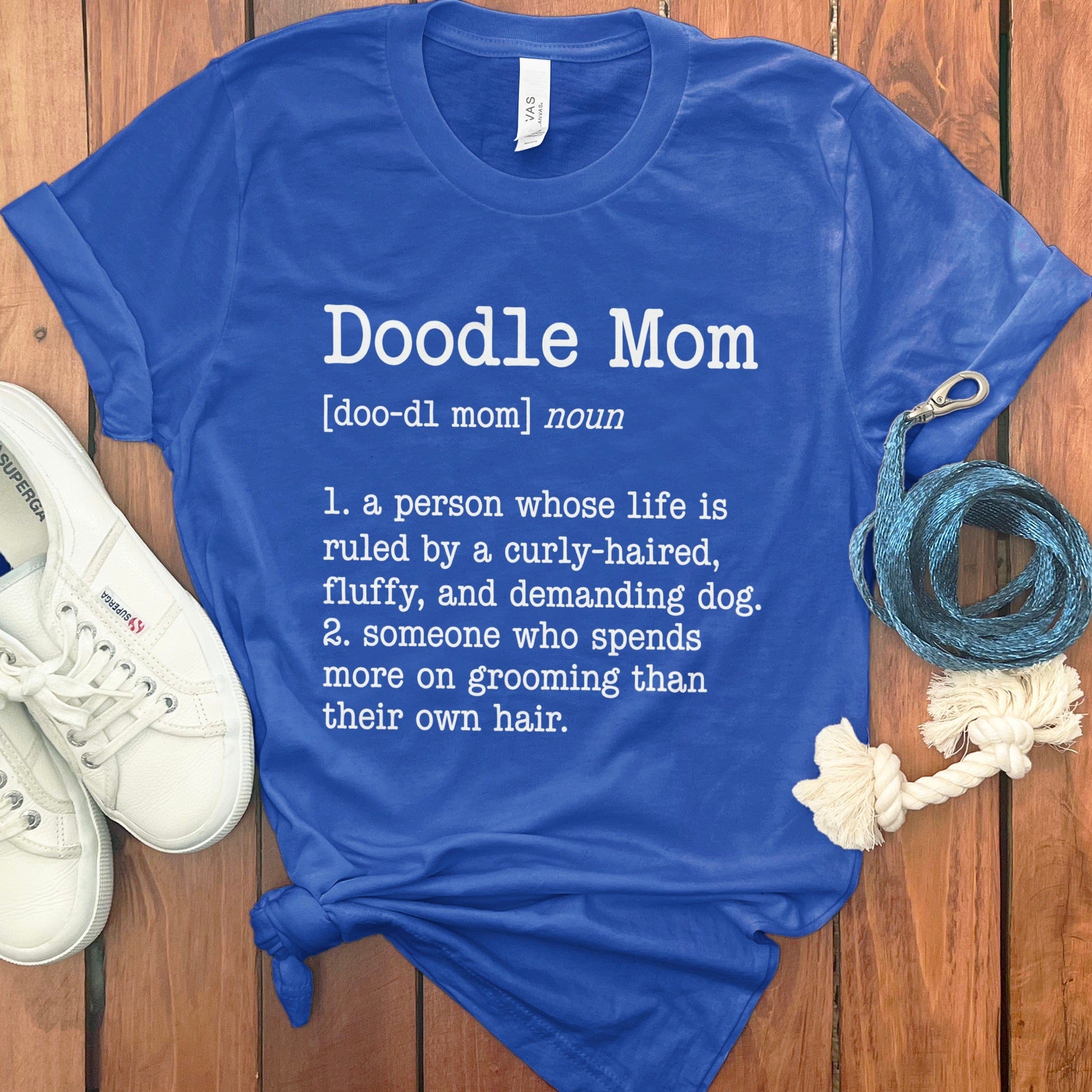 Doodle Mom Dictionary T-Shirt in True Royal / M by Puppy Jo