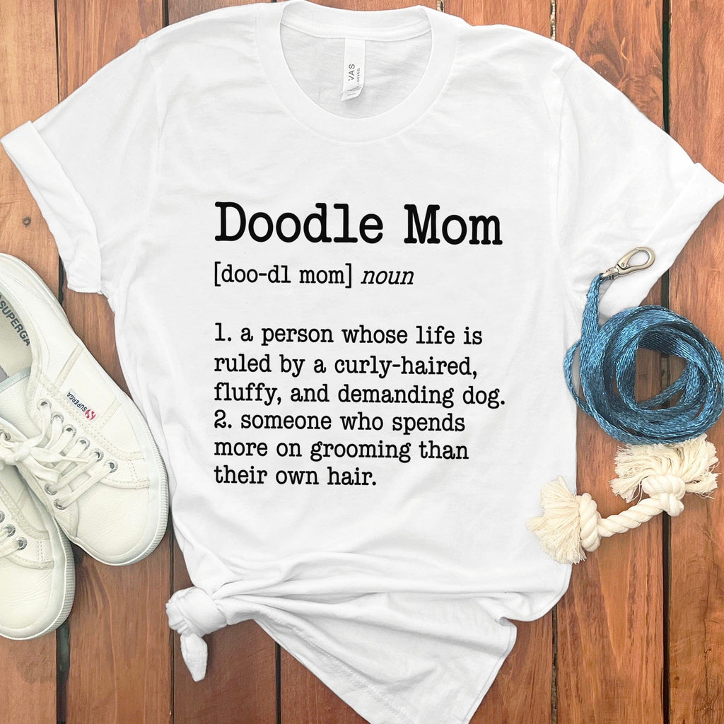 Doodle Mom Dictionary T-Shirt in White / M by Puppy Jo
