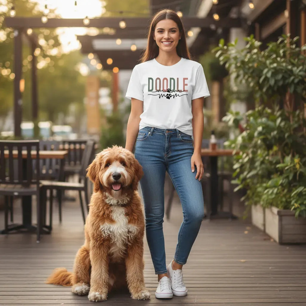 Doodle Mom Font T-Shirt in by Puppy Jo