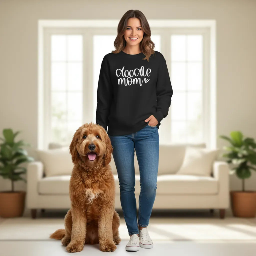 Doodle Mom Heart Sweatshirt in by Puppy Jo