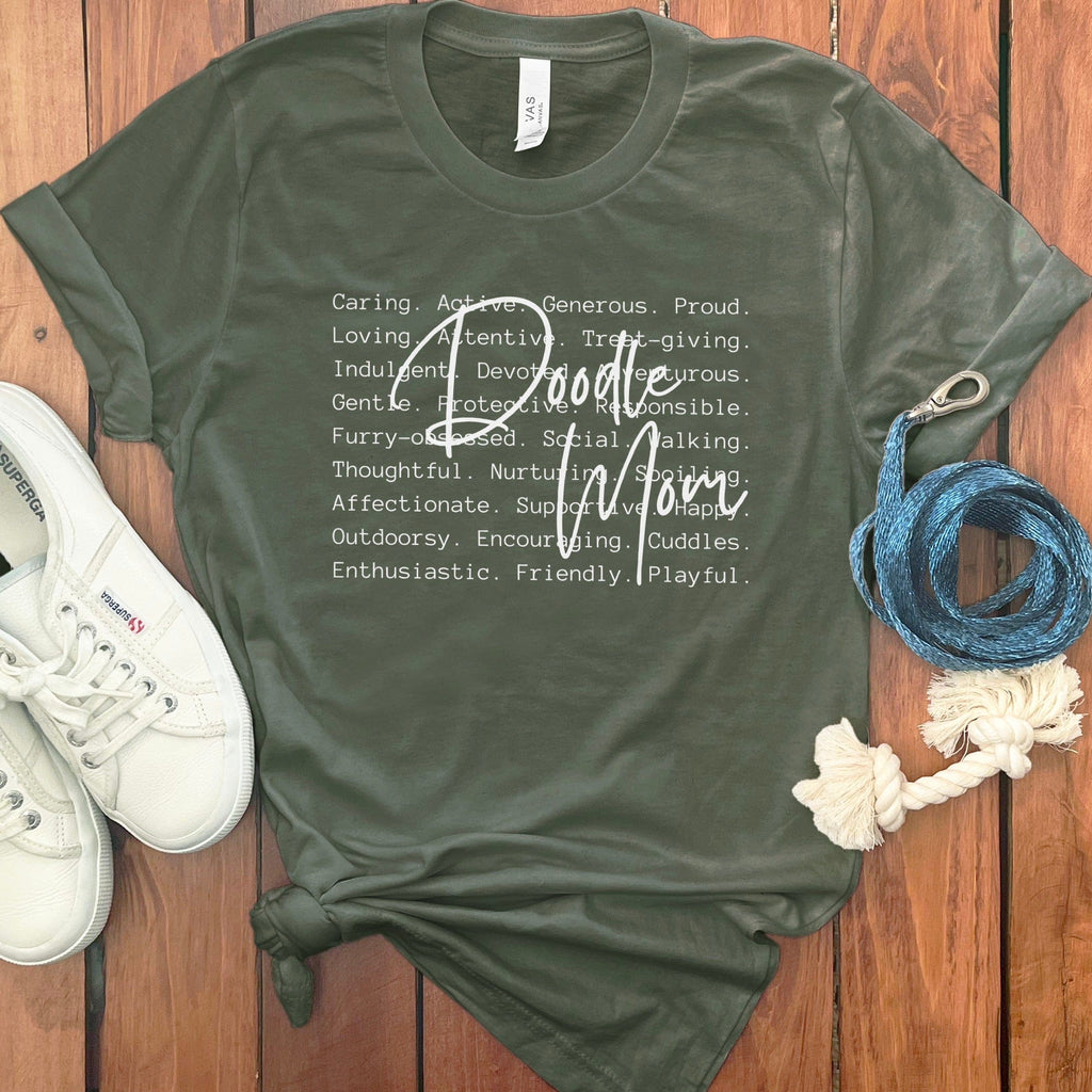Doodle Mom Meaning T-Shirt in Military Green / S by Puppy Jo