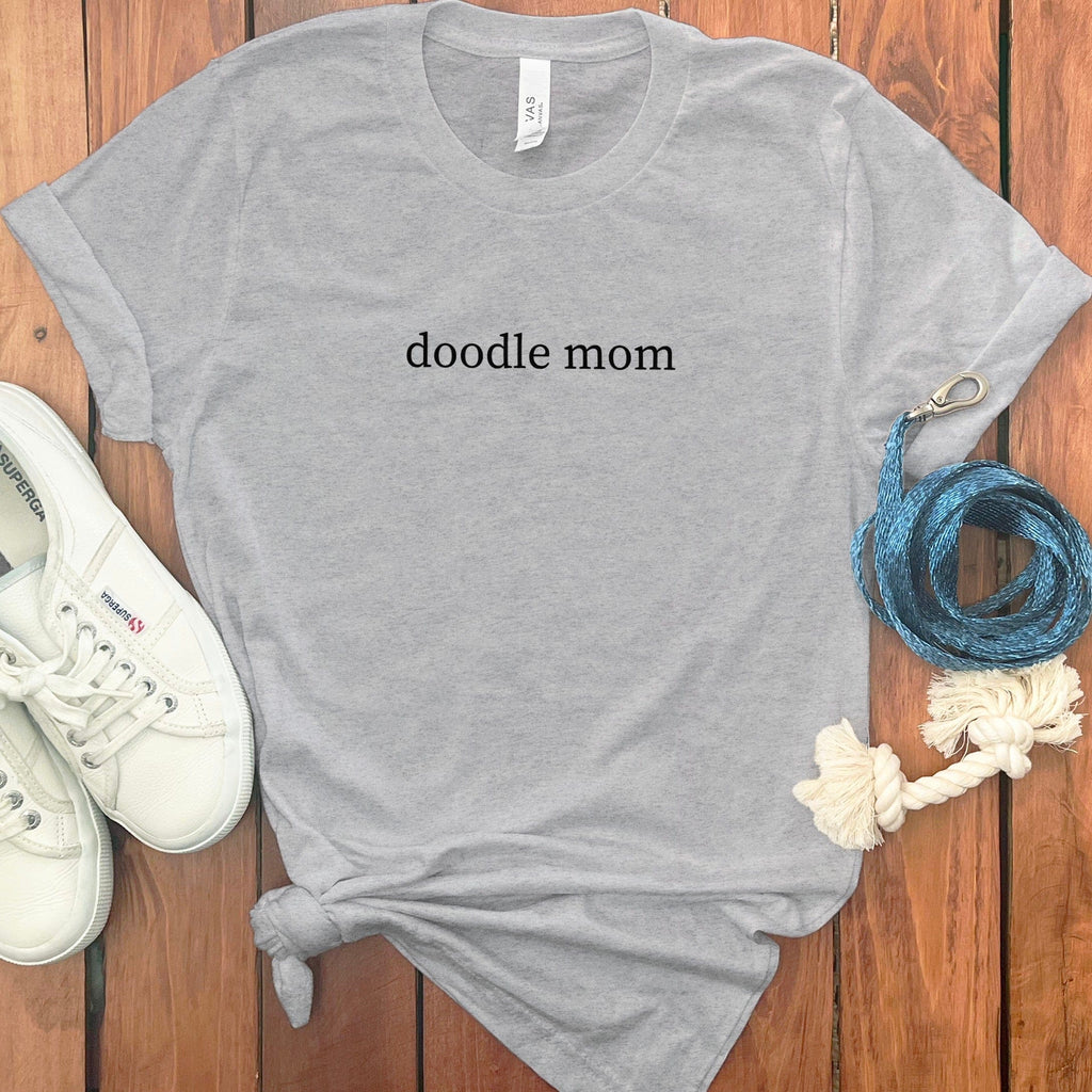 Doodle Mom Minimalist T-Shirt in Athletic Heather / S by Puppy Jo