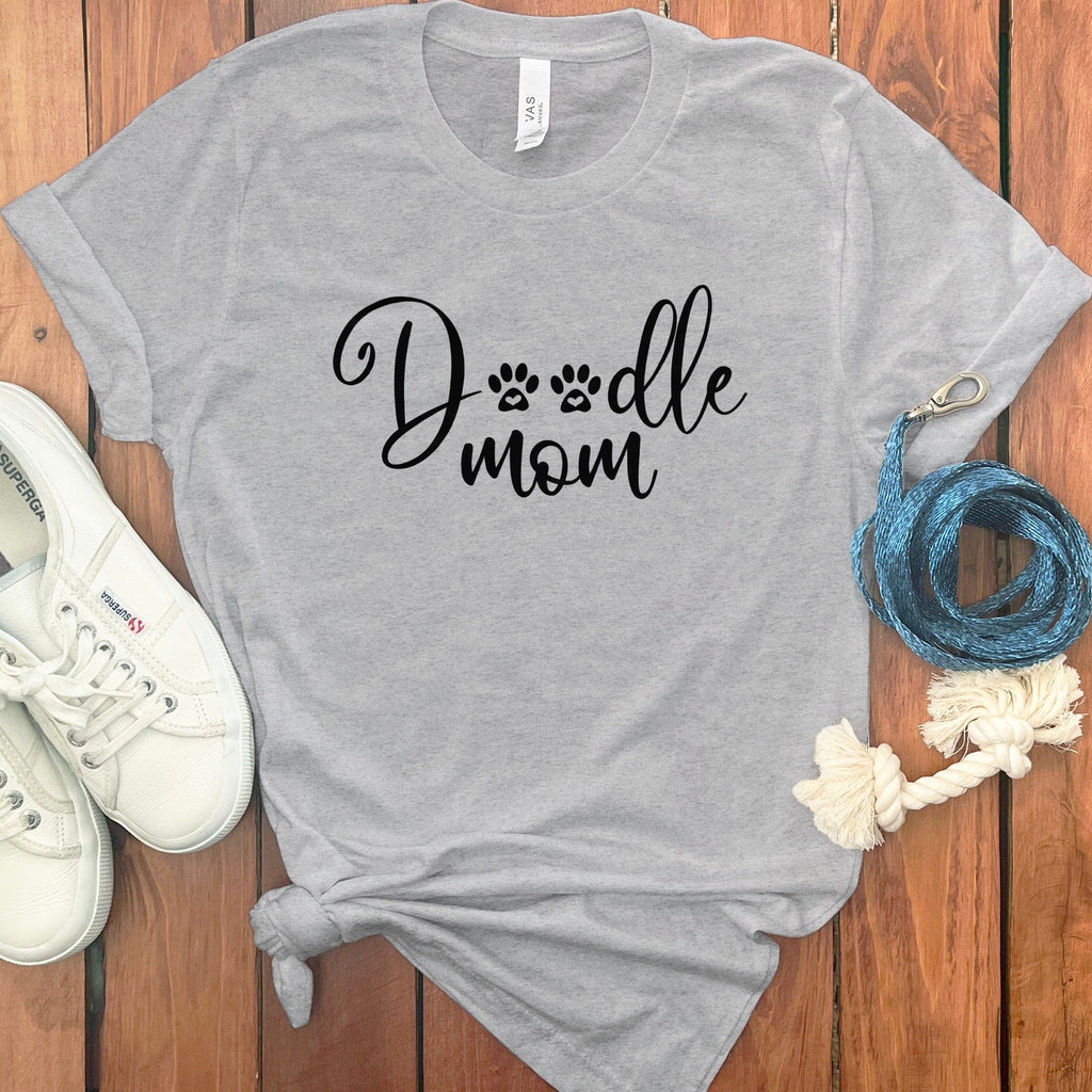 Doodle Mom Paw T-Shirt in Athletic Heather / S by Puppy Jo