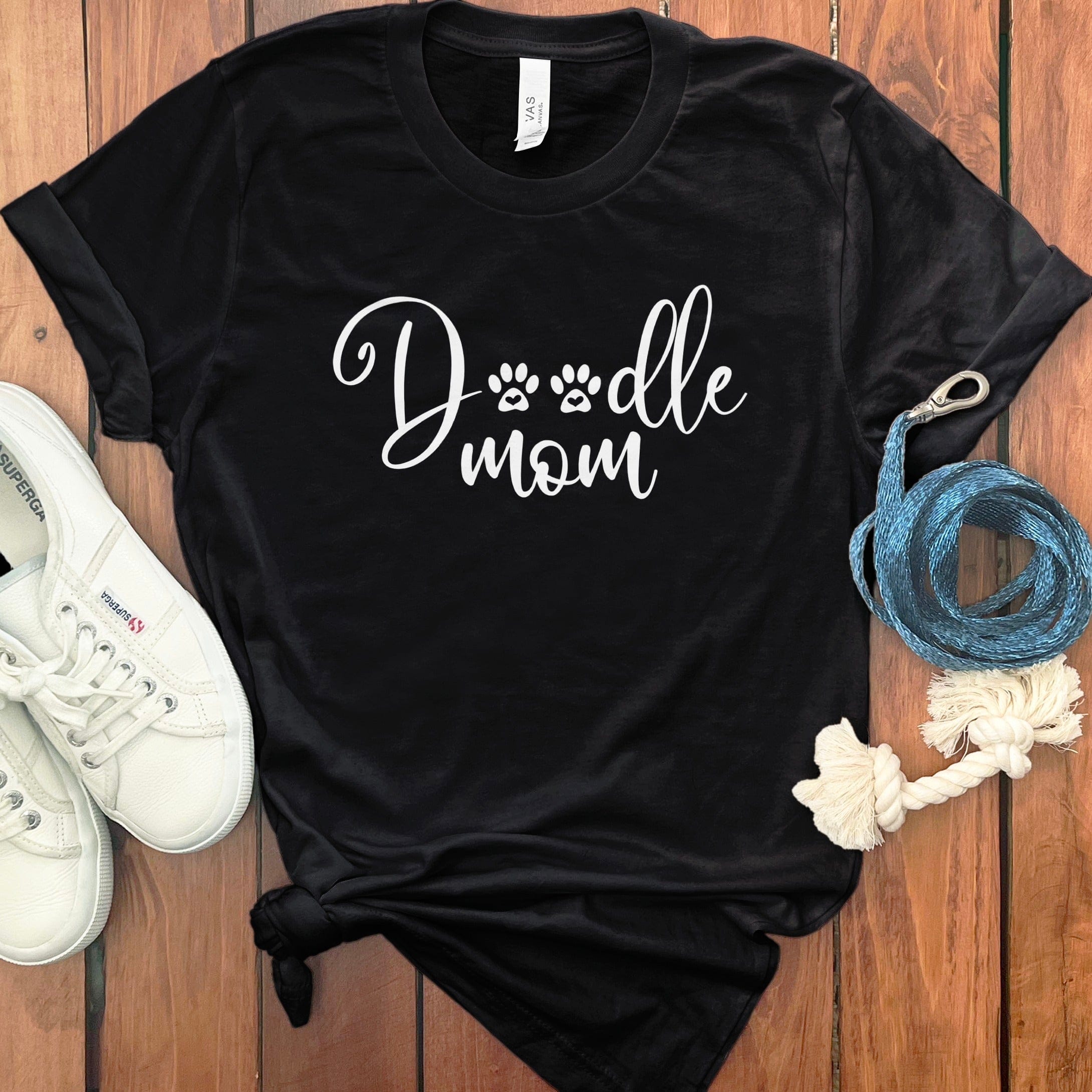 Doodle Mom Paw T-Shirt in Black / S by Puppy Jo