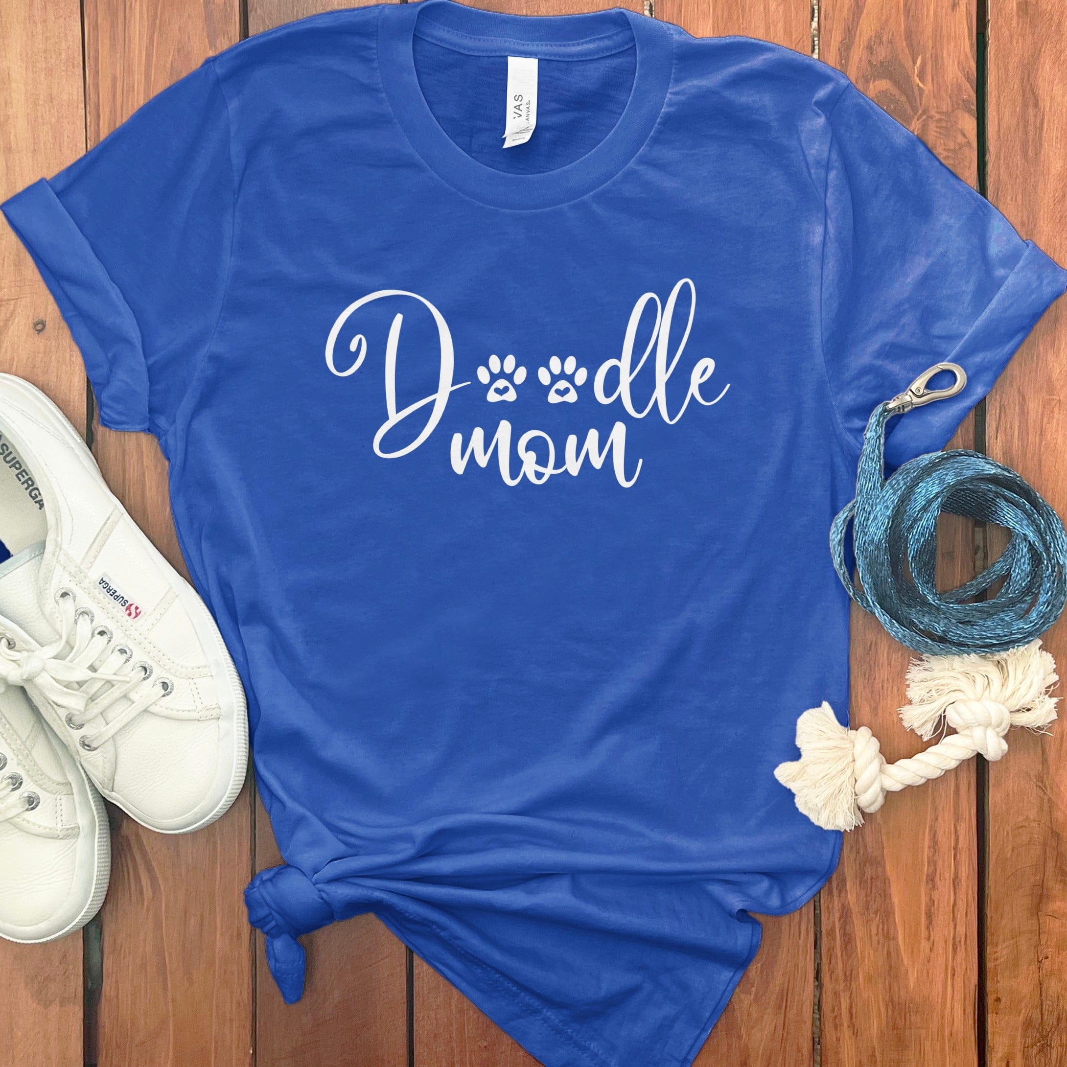 Doodle Mom Paw T-Shirt in True Royal / S by Puppy Jo
