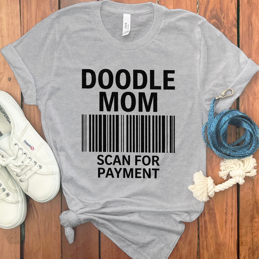 Doodle Mom Scan T-Shirt in Athletic Heather / S by Puppy Jo