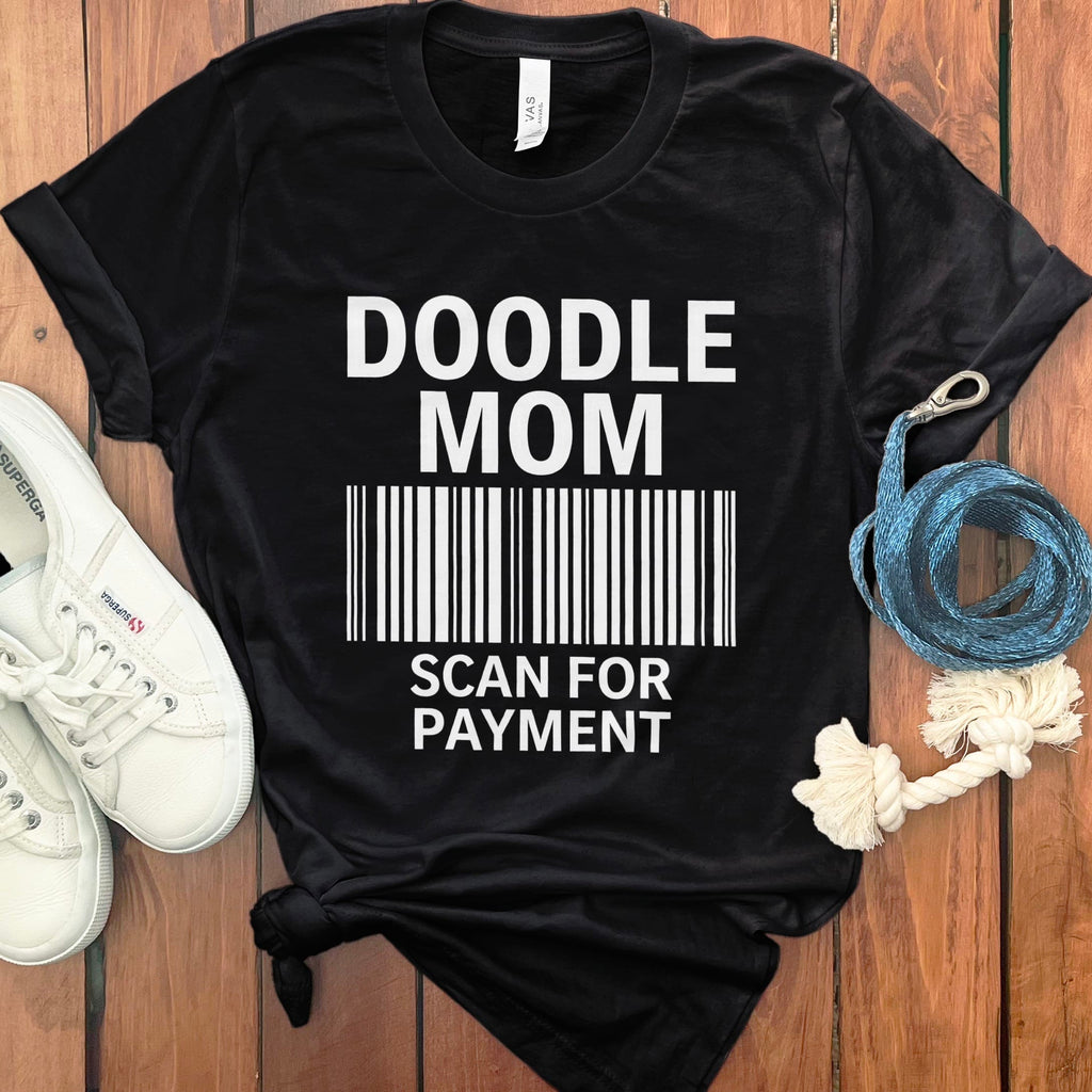 Doodle Mom Scan T-Shirt in Black / S by Puppy Jo