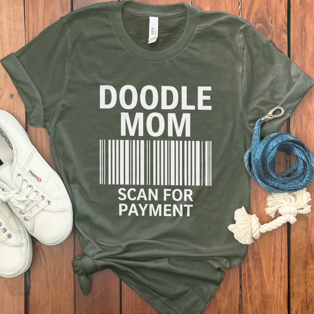 Doodle Mom Scan T-Shirt in Military Green / S by Puppy Jo
