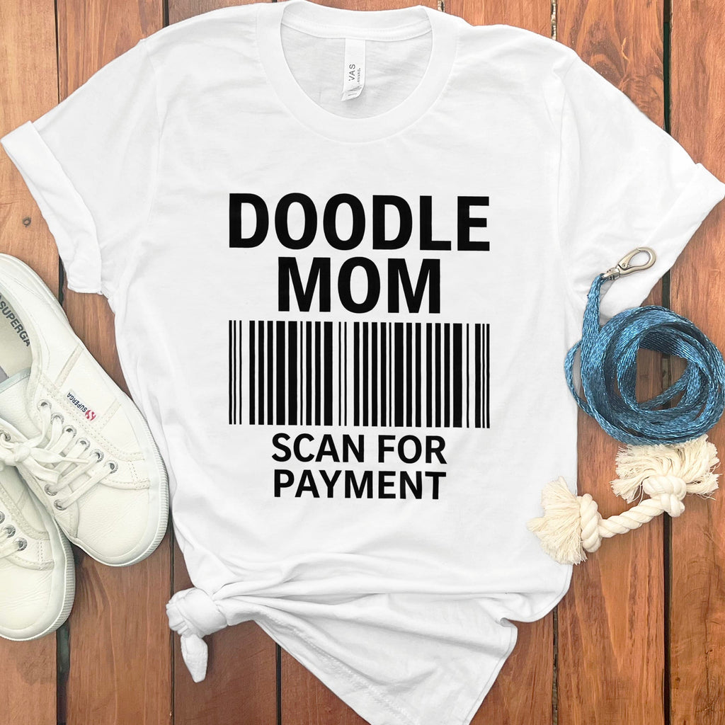 Doodle Mom Scan T-Shirt in White / S by Puppy Jo