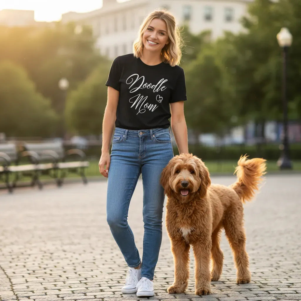 Doodle Mom Script Heart T-Shirt in by Puppy Jo