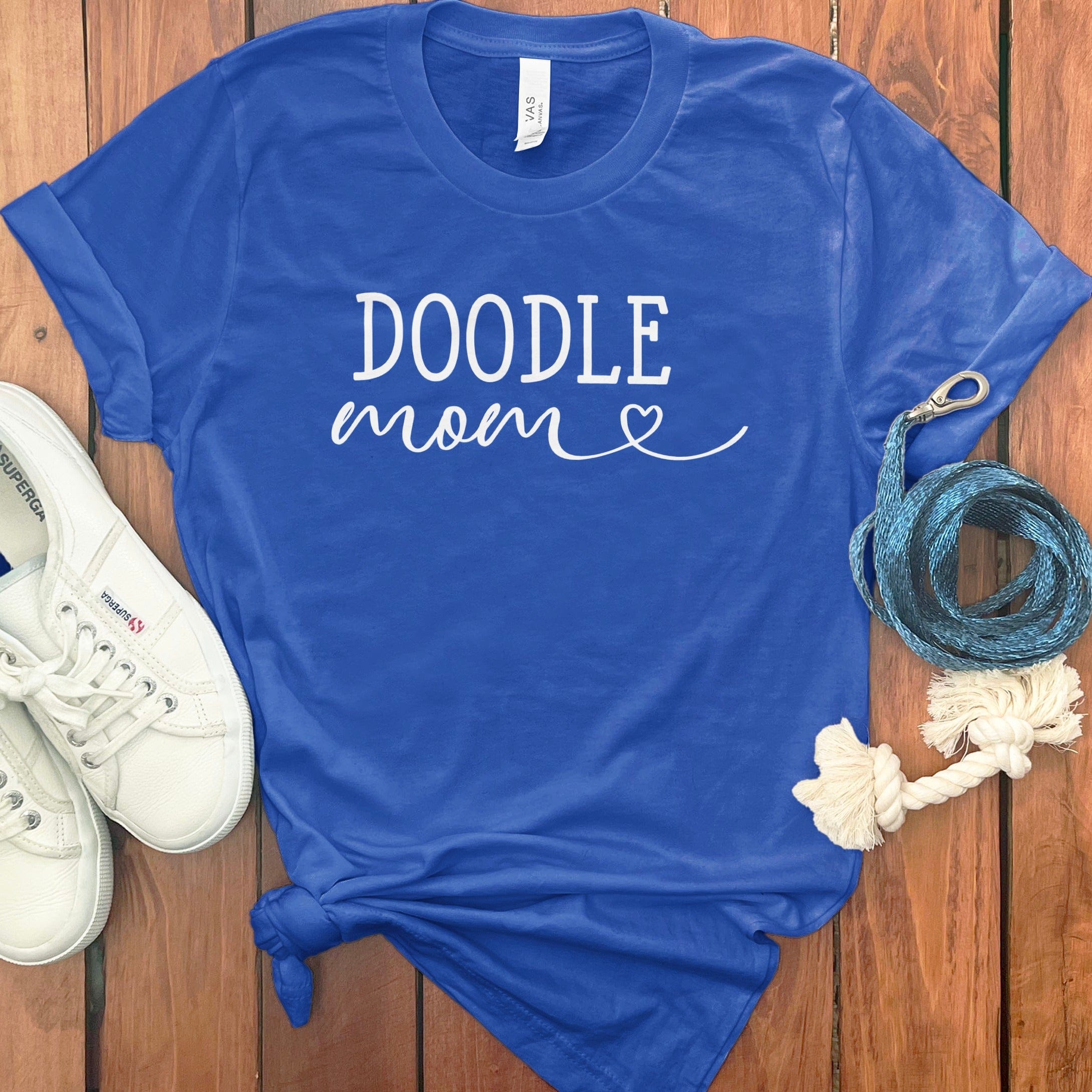 Doodle Mom Script T-Shirt in True Royal / S by Puppy Jo