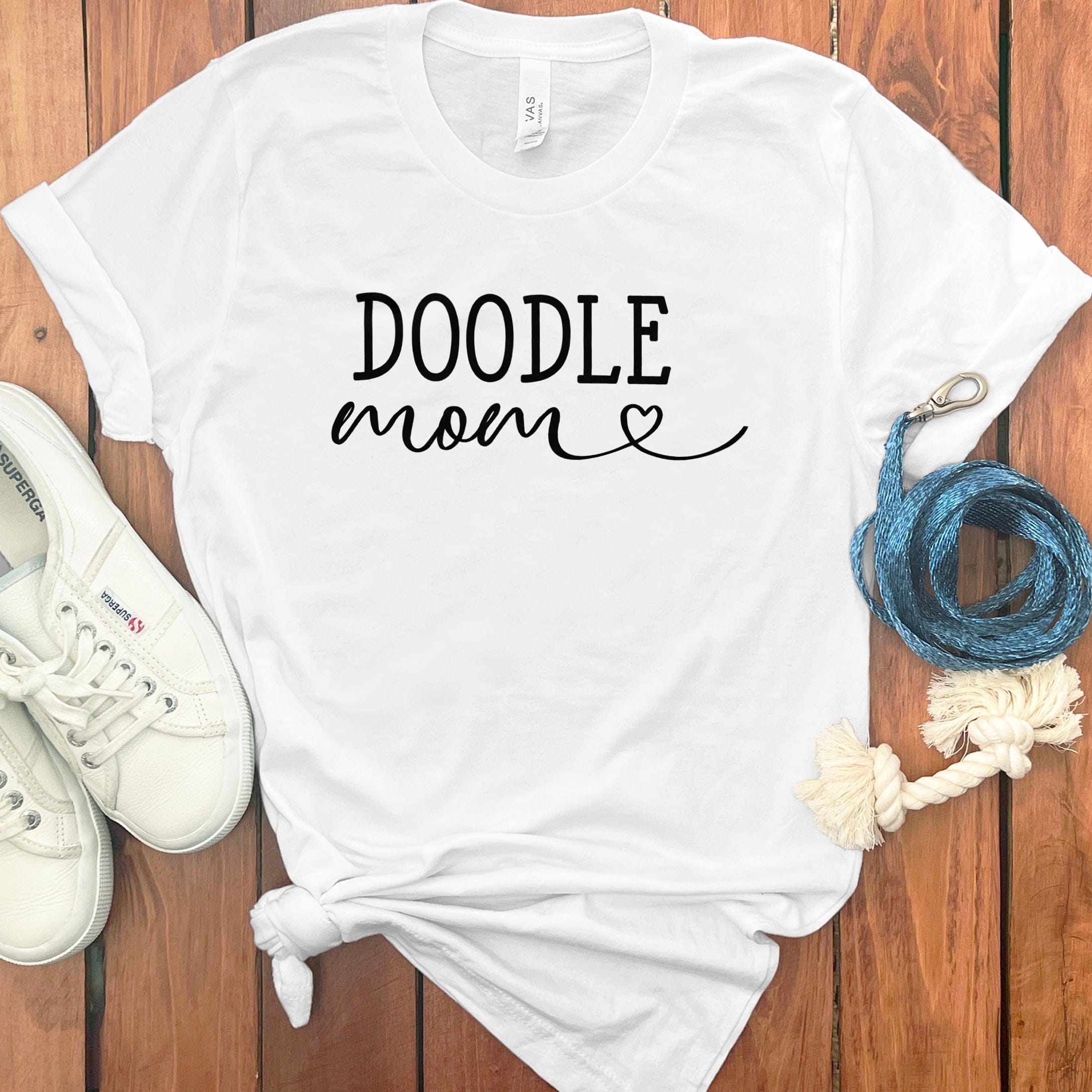 Doodle Mom Script T-Shirt in White / S by Puppy Jo