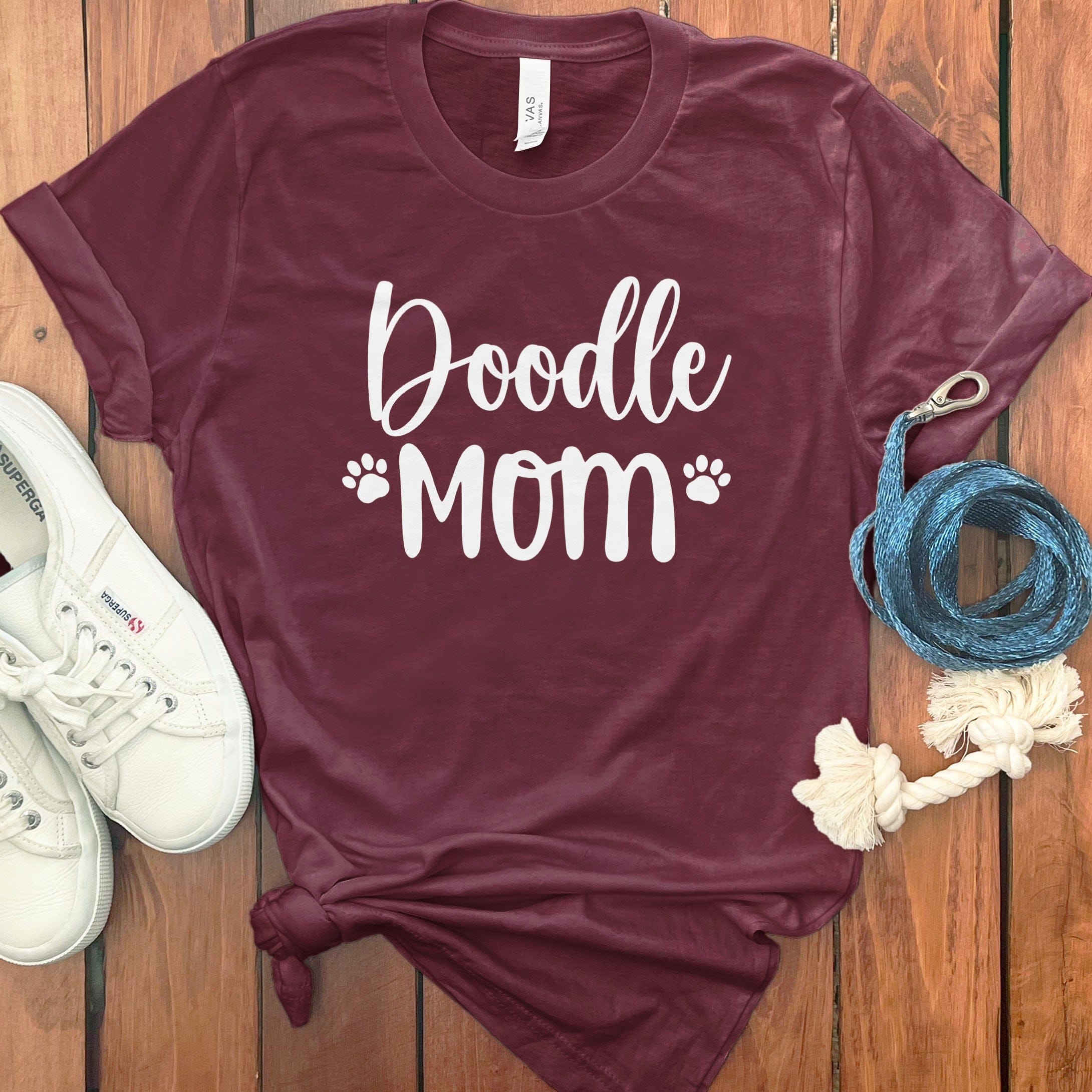 Doodle Mom T-Shirt in Maroon / S by Puppy Jo
