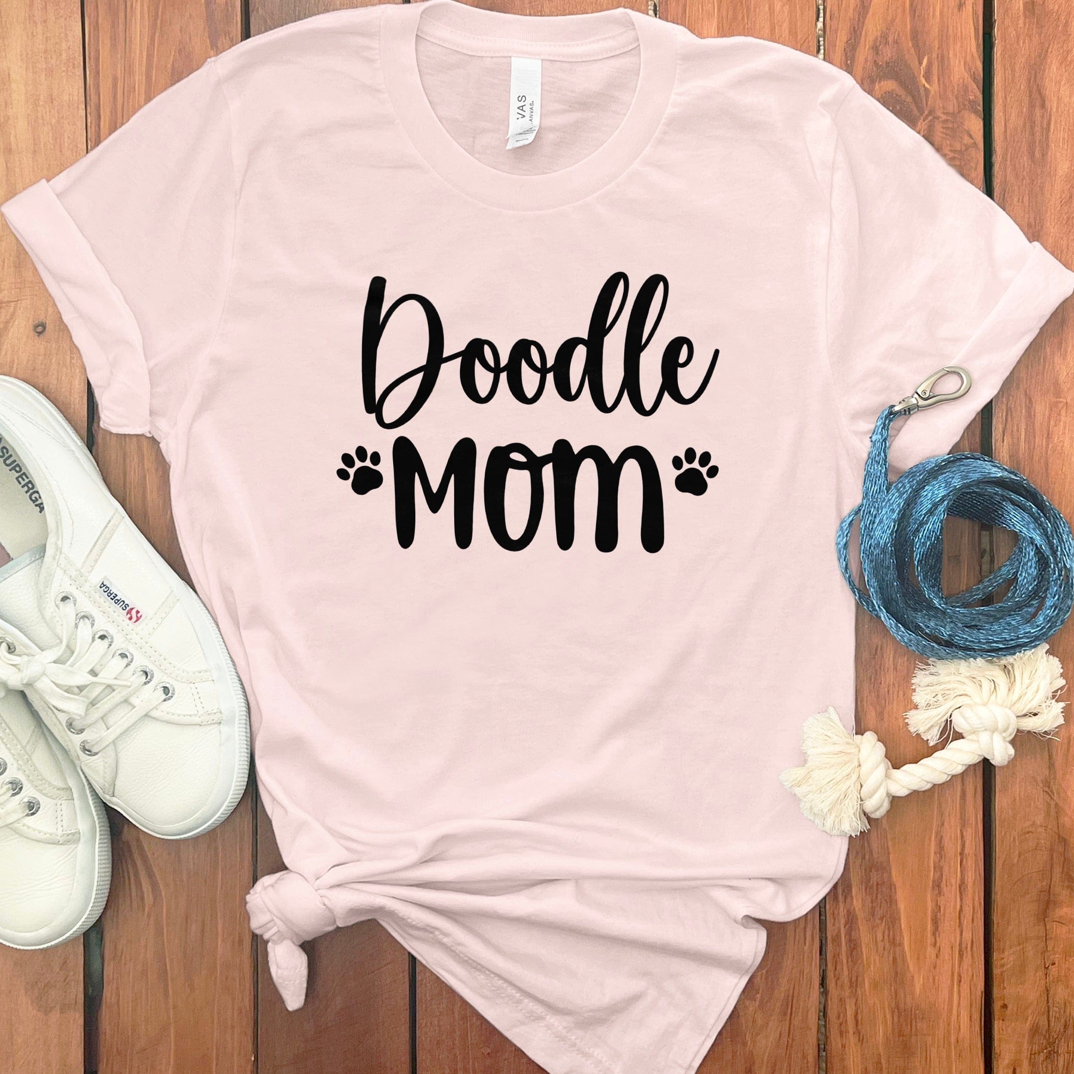 Doodle Mom T-Shirt in Soft Pink / S by Puppy Jo
