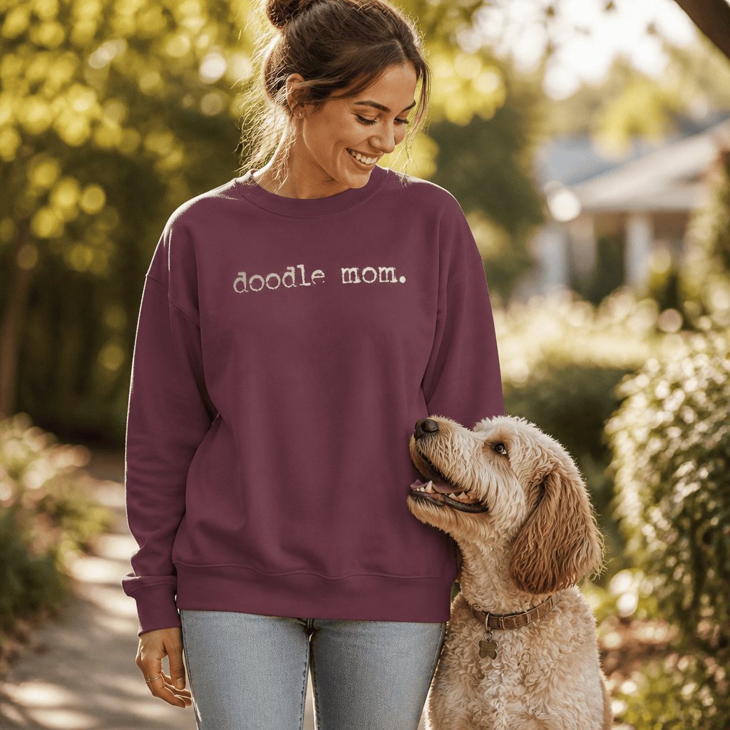 Doodle Mom Typewriter Sweatshirt in by Puppy Jo