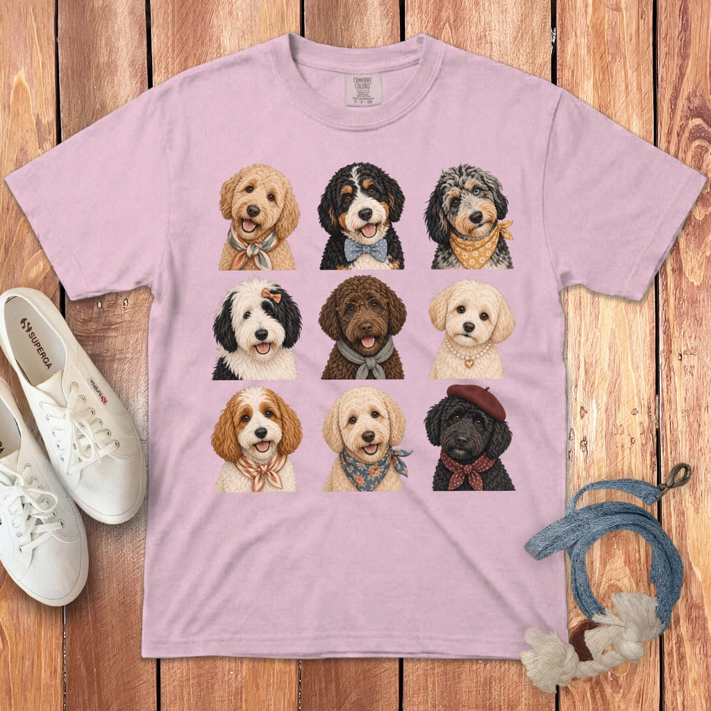 Doodle Montage Signature T-Shirt in Blossom / S by Puppy Jo