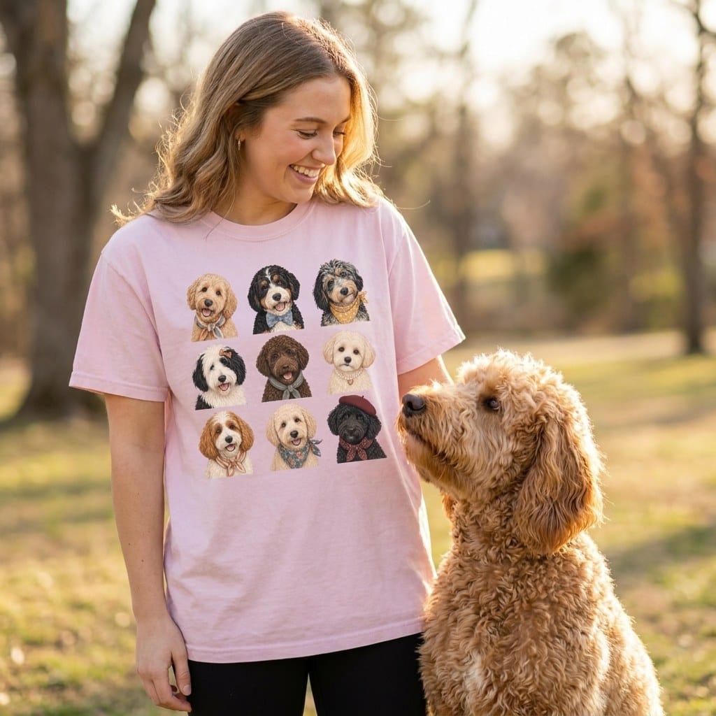 Doodle Montage Signature T-Shirt in by Puppy Jo