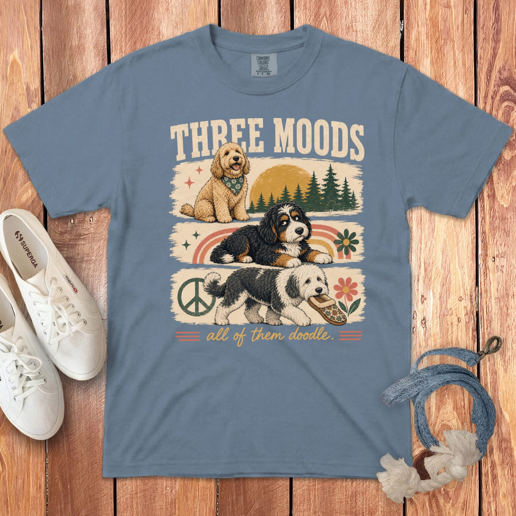 Doodle Moods Signature T-Shirt in Blue Jean / S by Puppy Jo