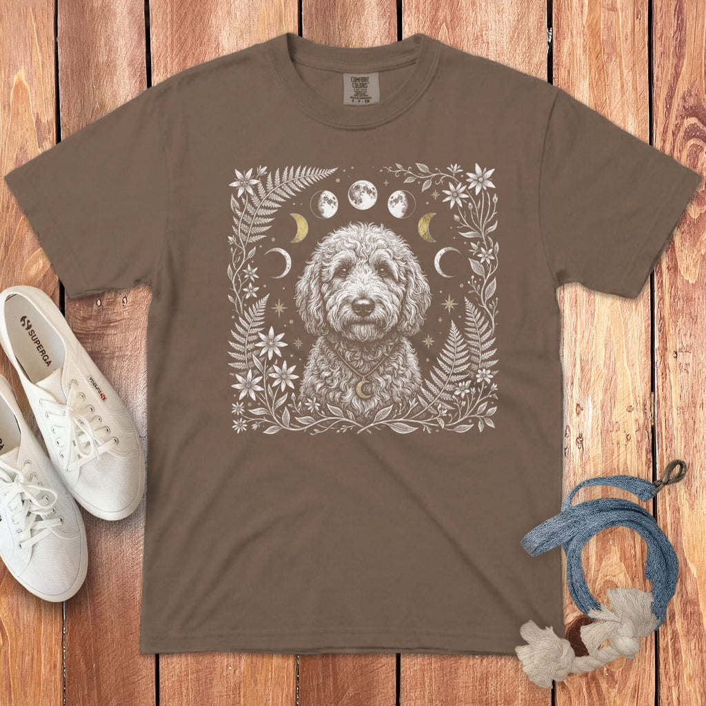 Doodle Moon Phase Signature T-Shirt in Espresso / S by Puppy Jo